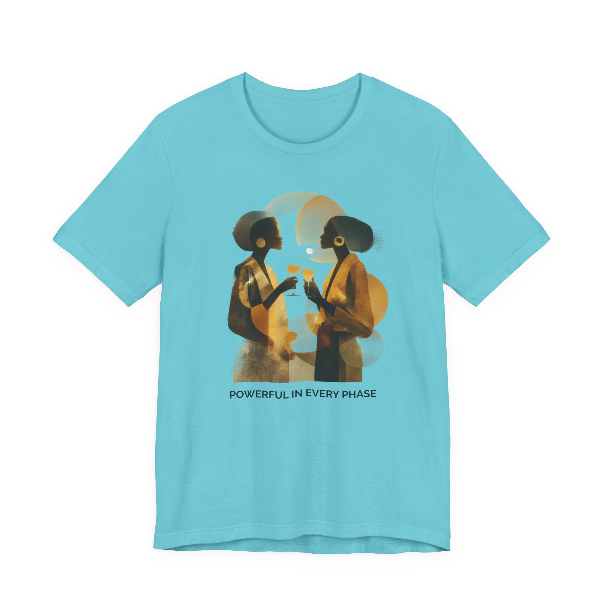 Powerful in Every Phase | Women's Motivational Graphic Vintage Women T-Shirt
