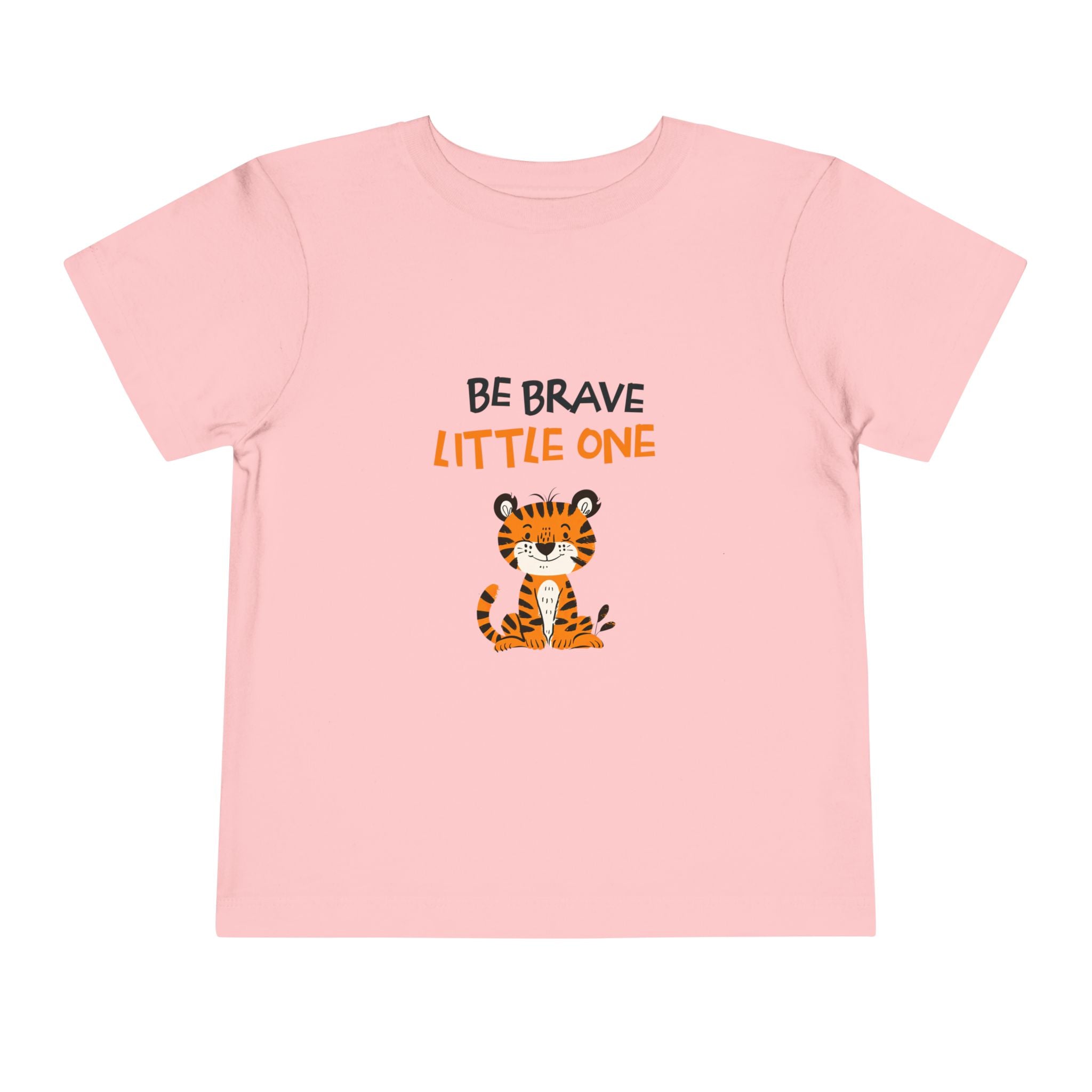 Be Brave Little One | Toddler Motivational Graphic Cute Tiger T-Shirt