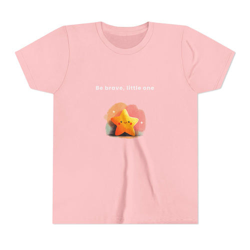 Be Brave Little One | Kids Motivational Graphic Soft Smile Star T-Shirt