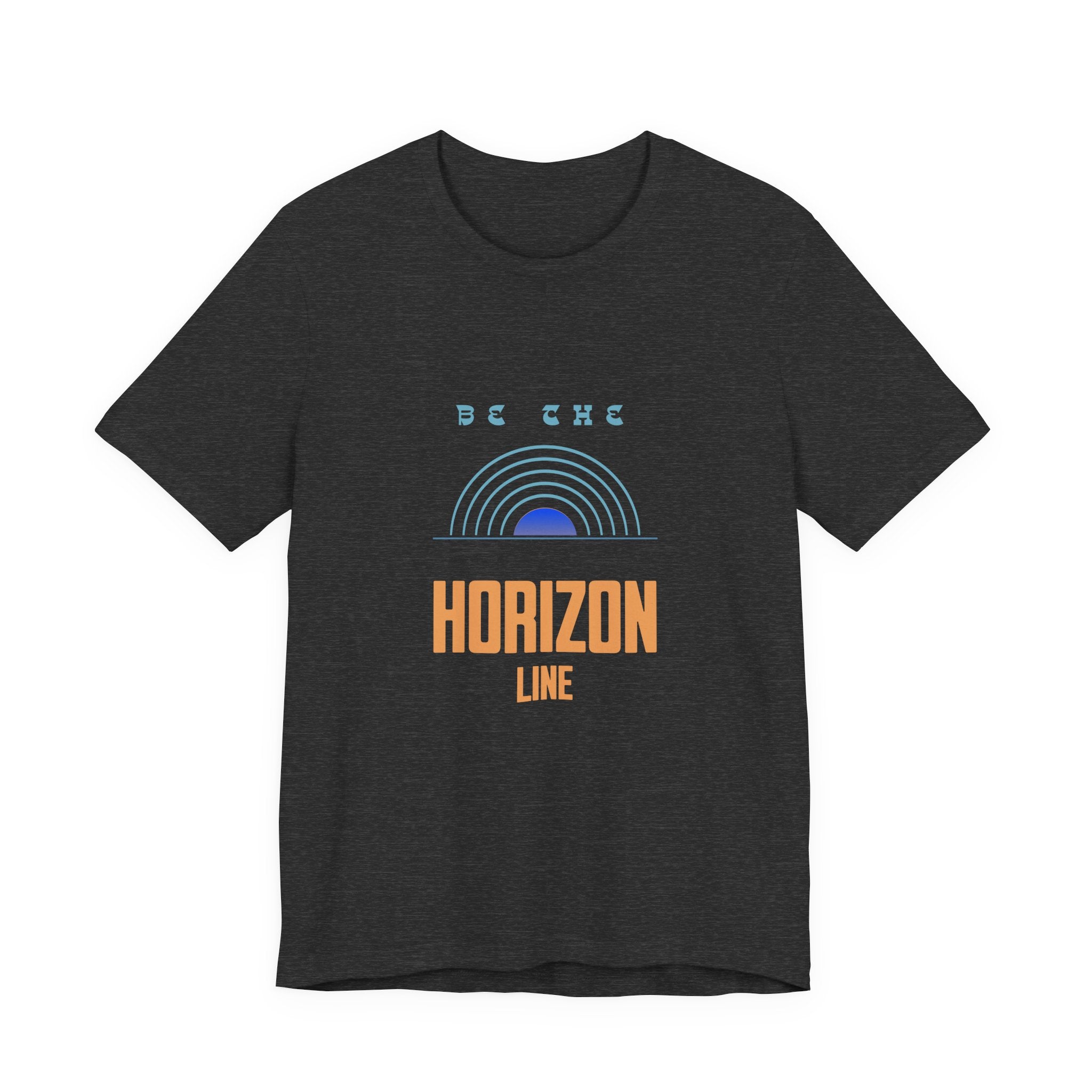 Be the horizon Line | Women's Motivational Graphic Minimalistic Retro Sunrise T-Shirt