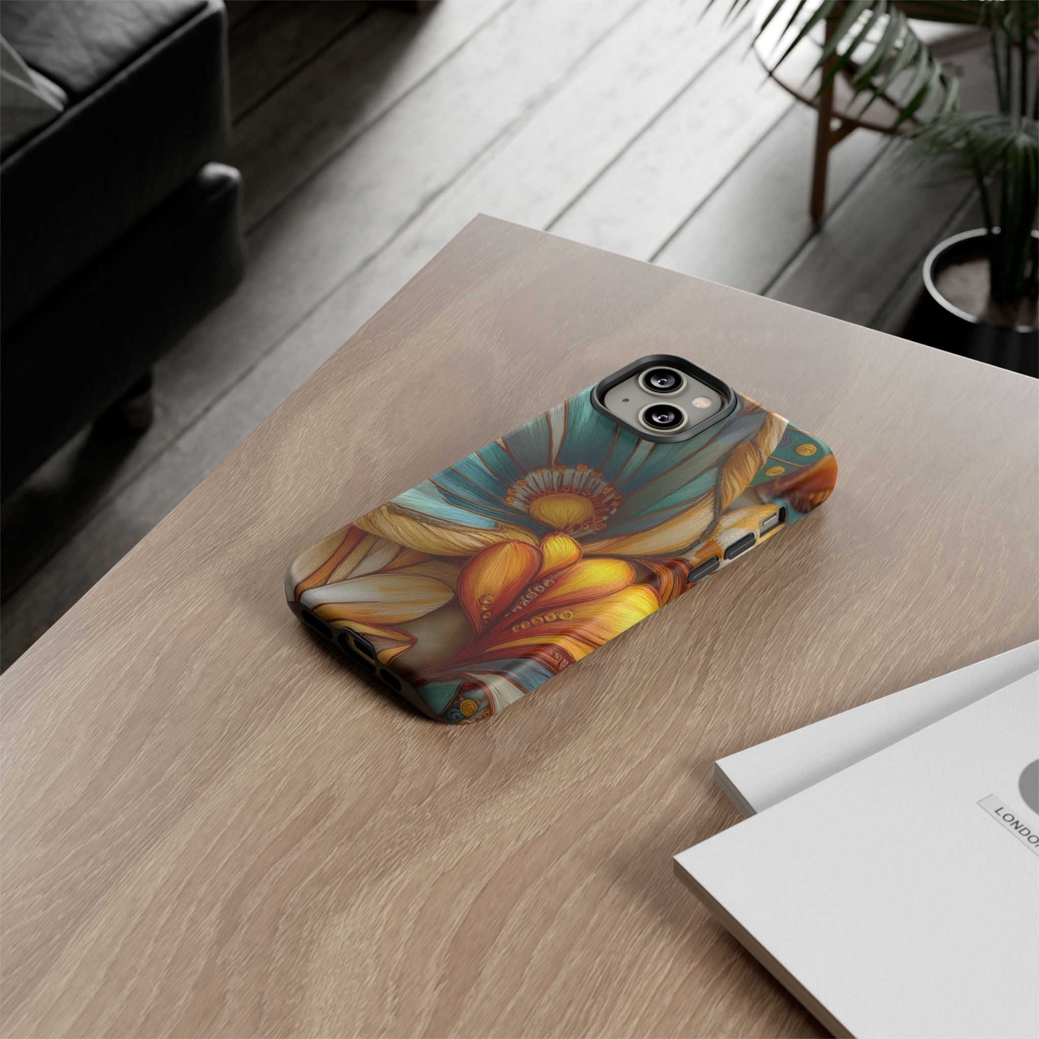 Sculpted Bloom Phone Case | 3D Embroidery style Botanical