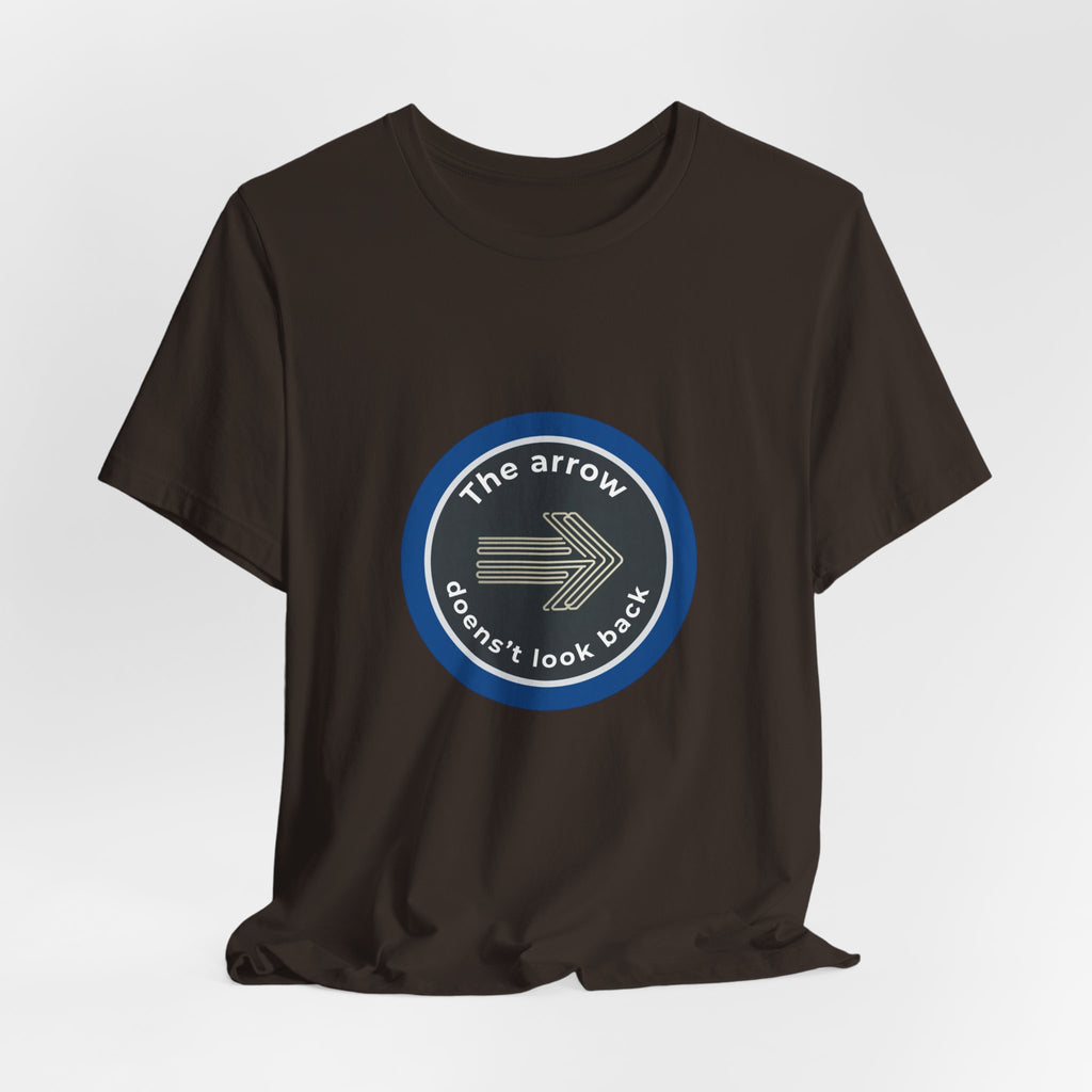 The Arrow Doesn't Look Back | Men's Motivational Graphic Forward Pointing Arrow T-Shirt