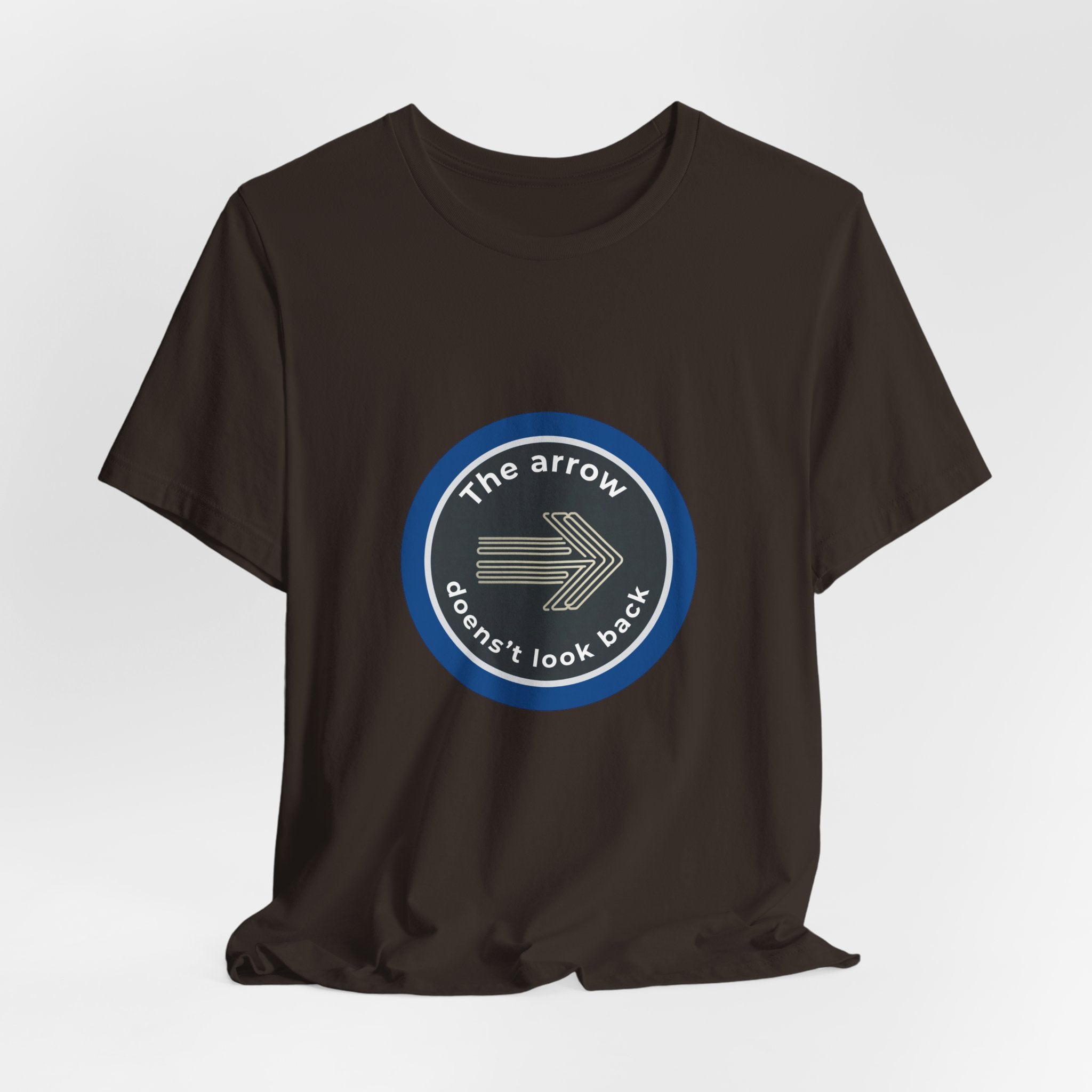 The Arrow Doesn't Look Back | Men's Motivational Graphic Forward Pointing Arrow T-Shirt