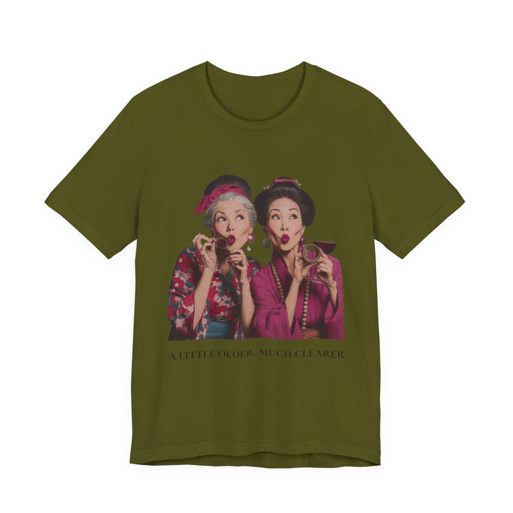 A Little Older Much Clearer | Women's Motivational Graphic Retro Woman Cocktail T-Shirt