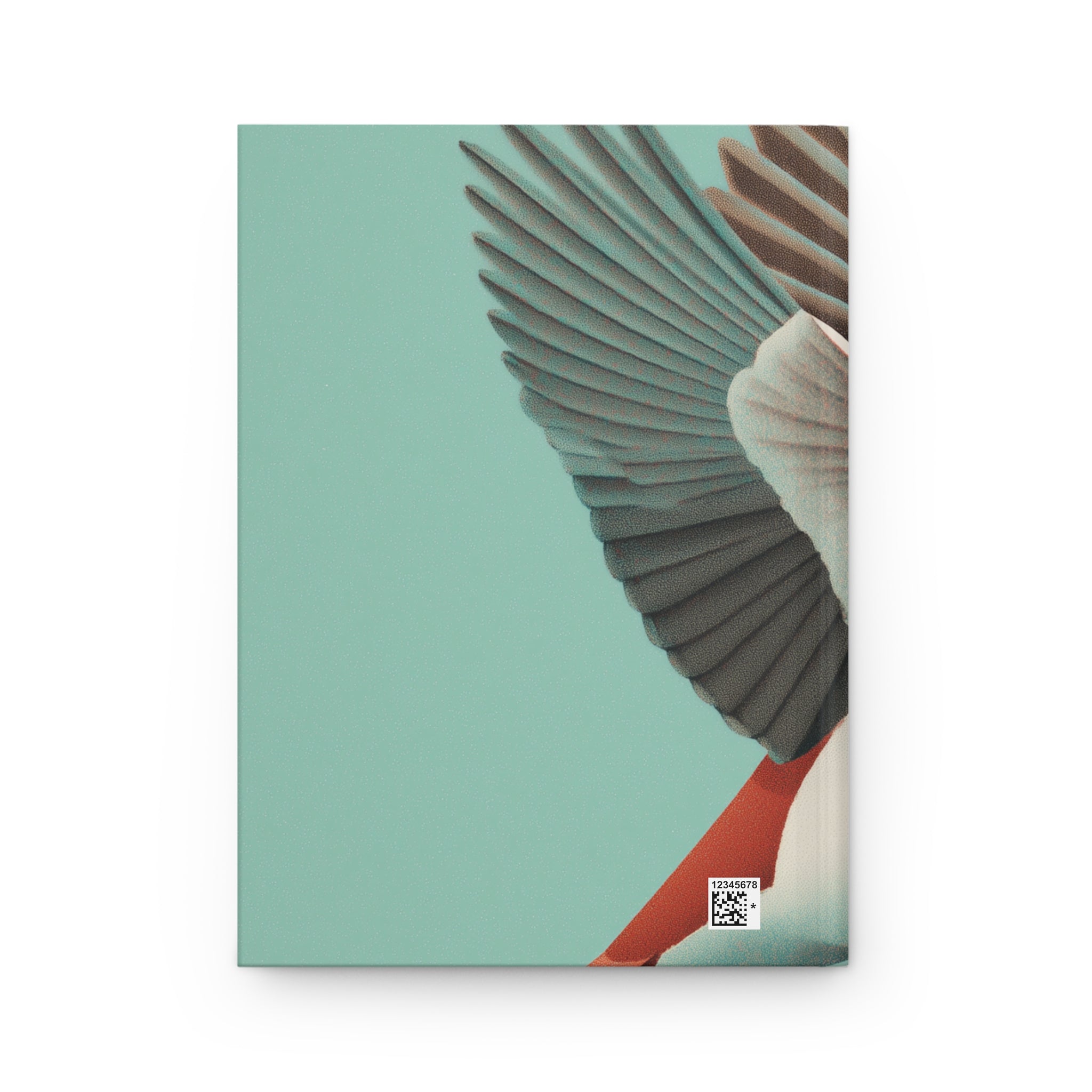 She Flies Forward Hardcover Journal | Motivational Graphic Green Minimal