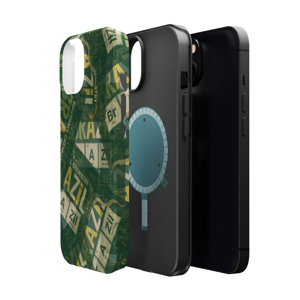 Brazil Football Phone Case | Green, gold, and chemistry.