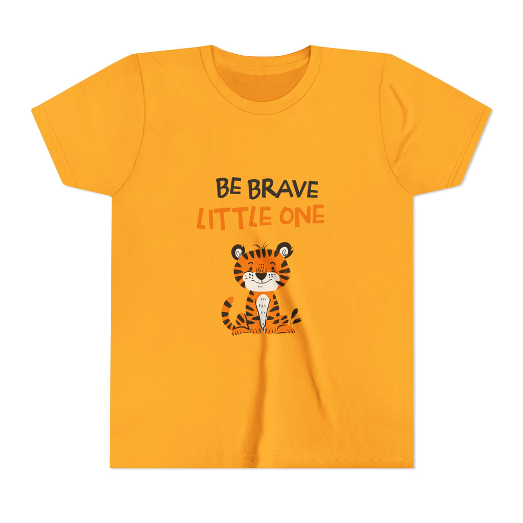 Be Brave Little One | Kids Motivational Graphic Cute Tiger T-Shirt