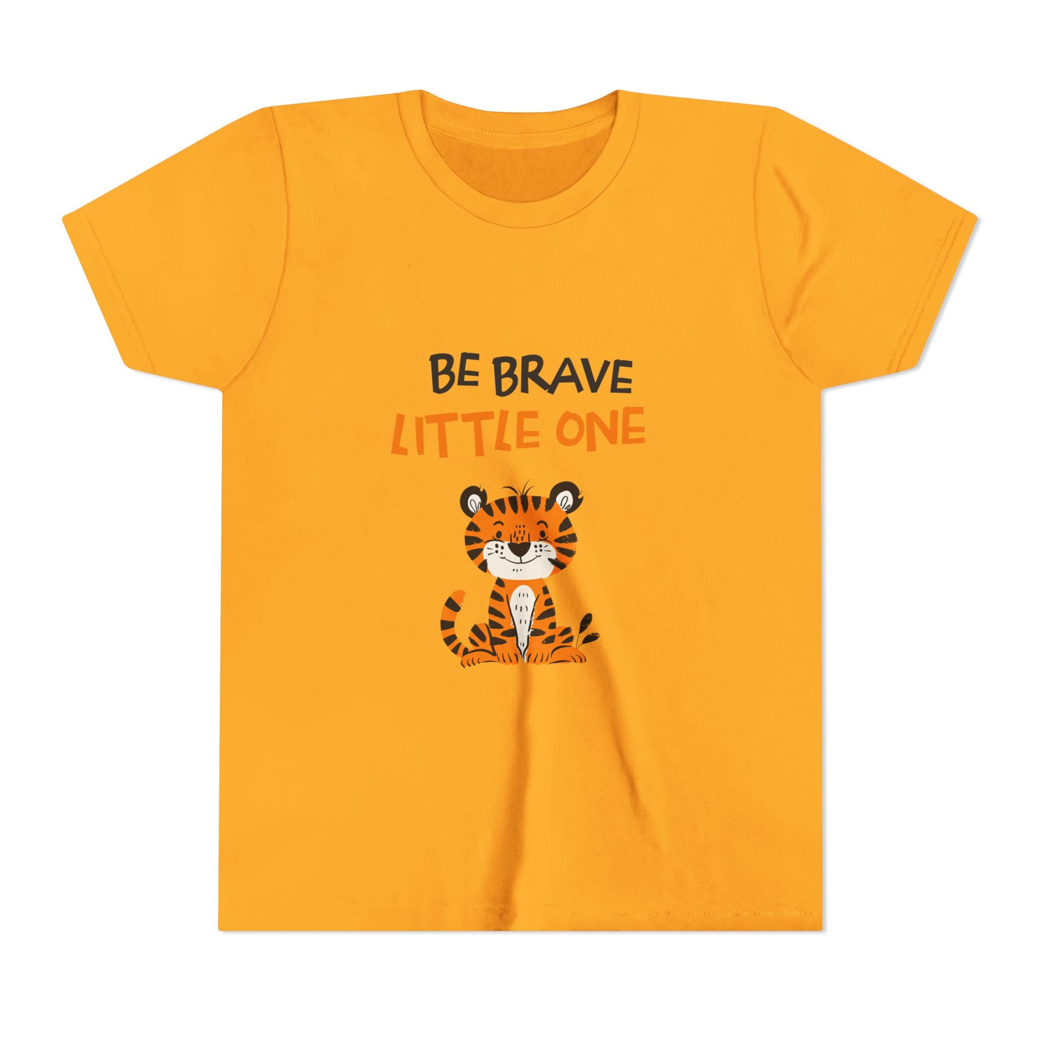 Be Brave Little One | Kids Motivational Graphic Cute Tiger T-Shirt