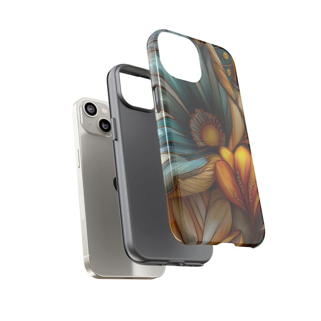 Sculpted Bloom Phone Case | 3D Embroidery style Botanical