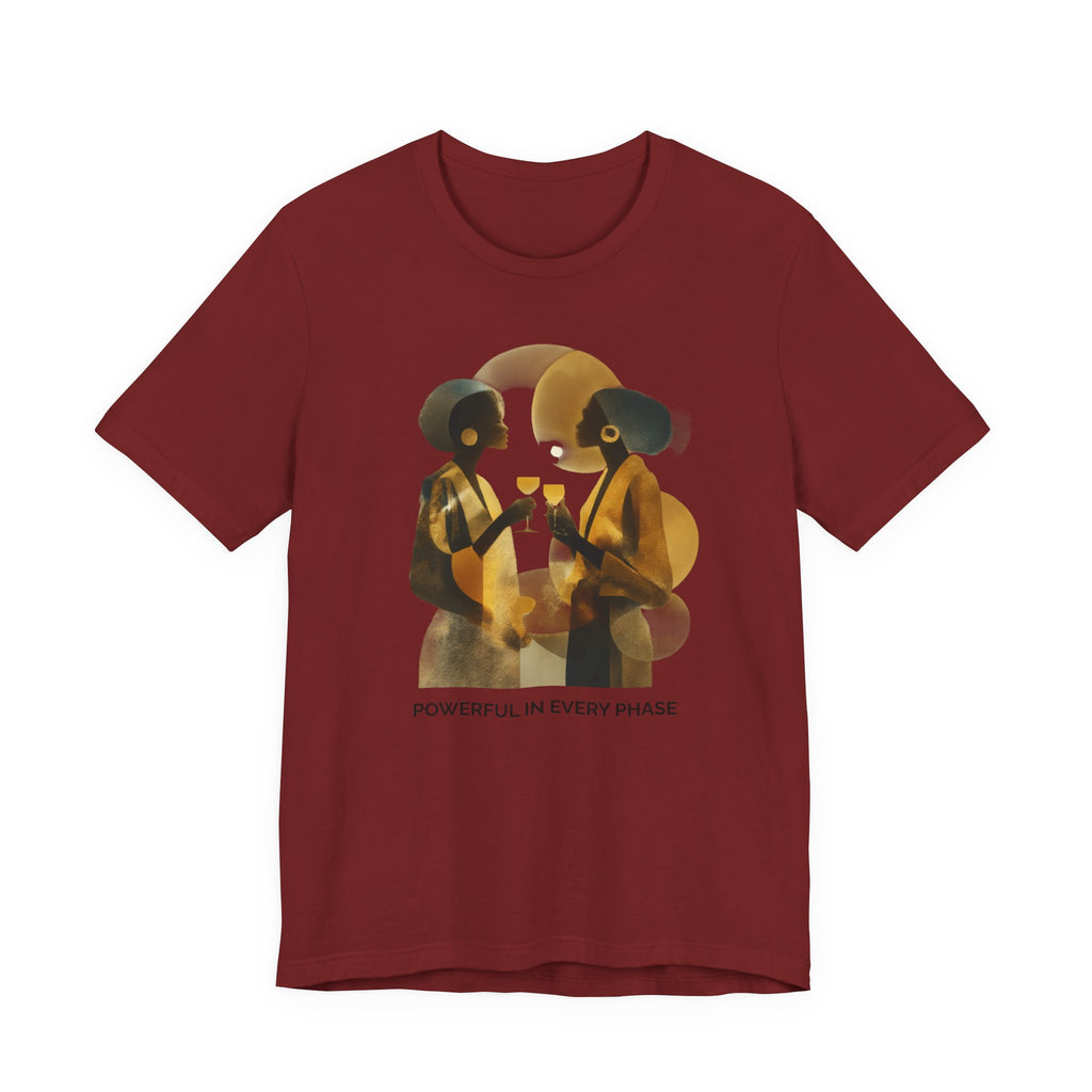 Powerful in Every Phase | Women's Motivational Graphic Vintage Women T-Shirt