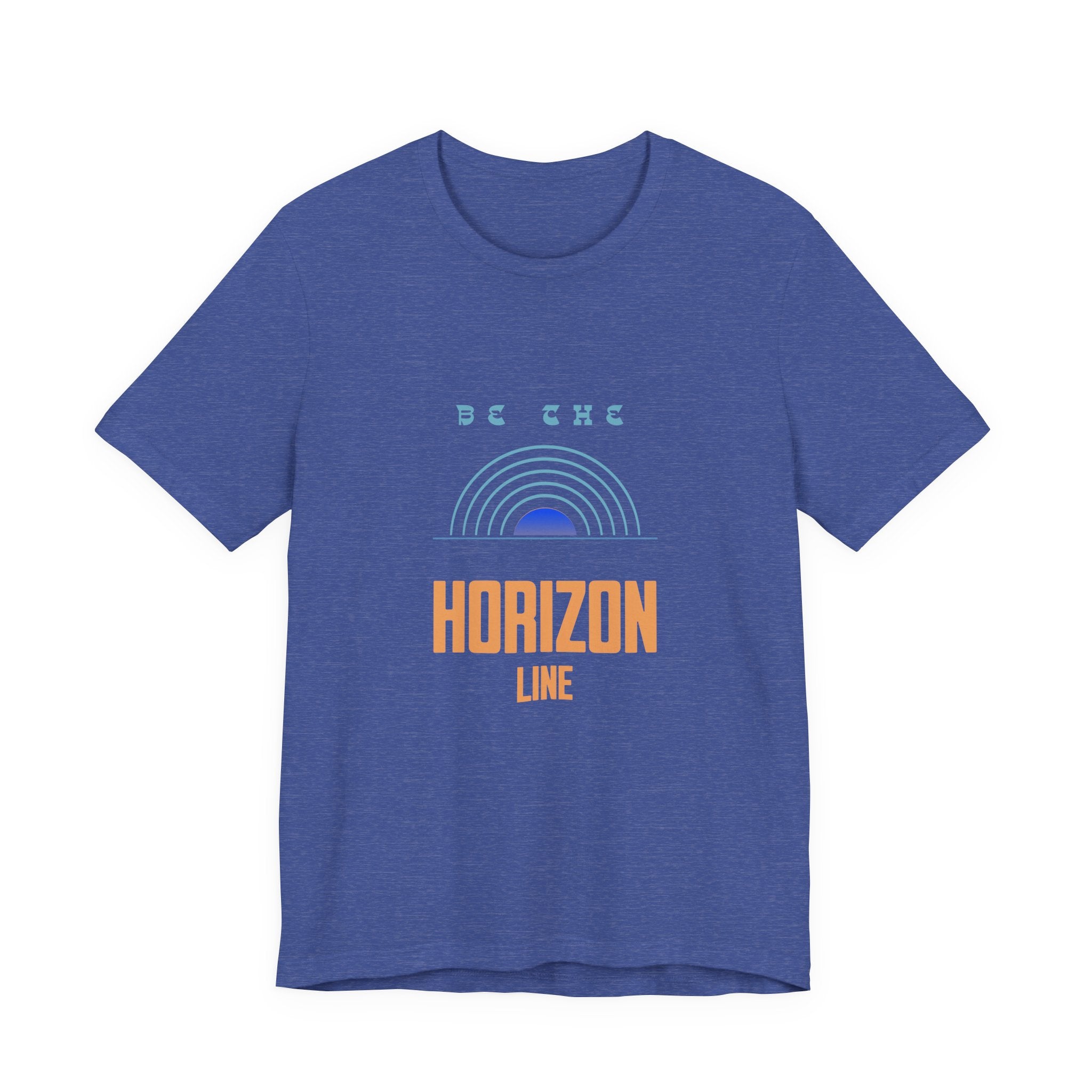 Be the horizon Line | Women's Motivational Graphic Minimalistic Retro Sunrise T-Shirt