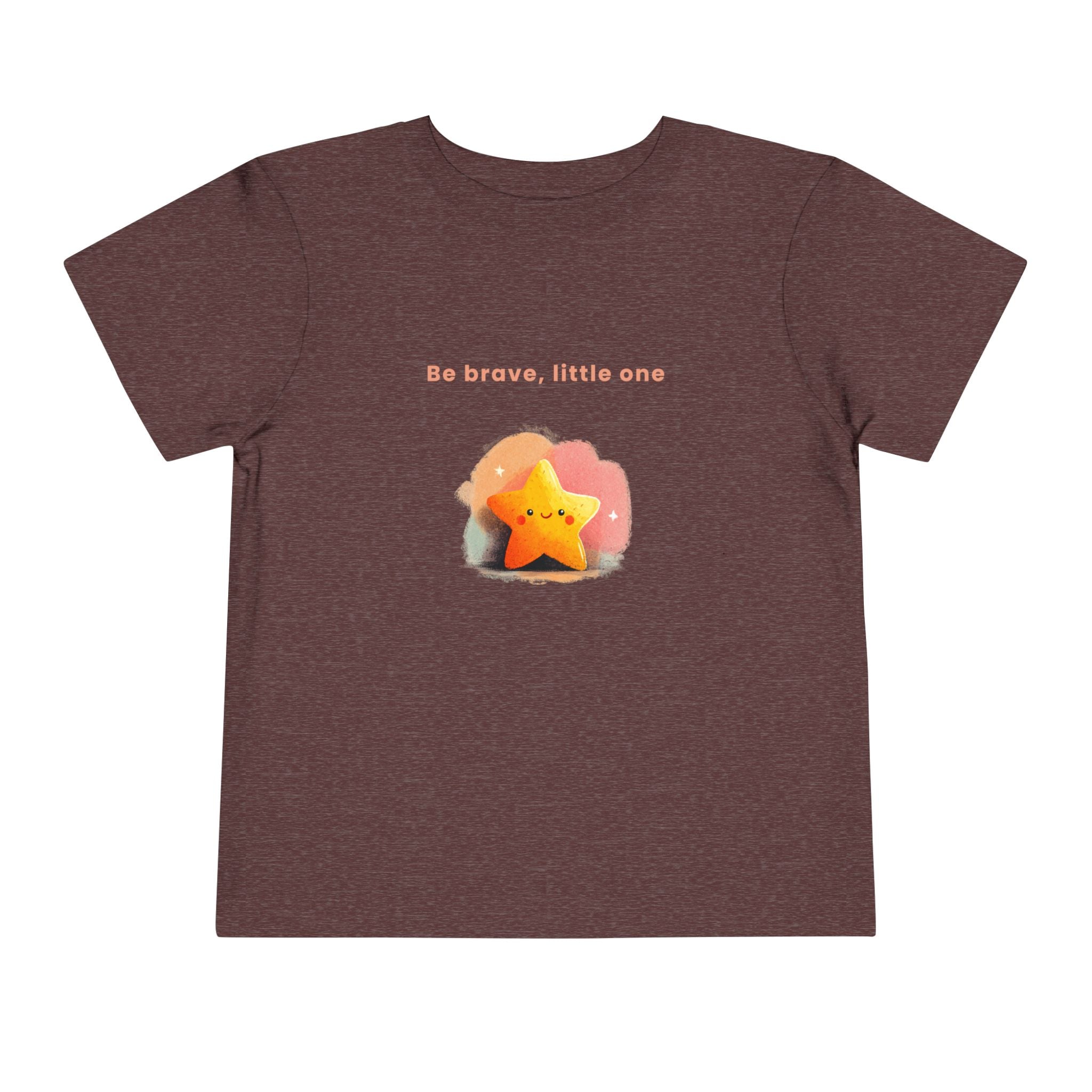Be Brave Little One | Toddler Motivational Graphic Soft Smile Star T-Shirt
