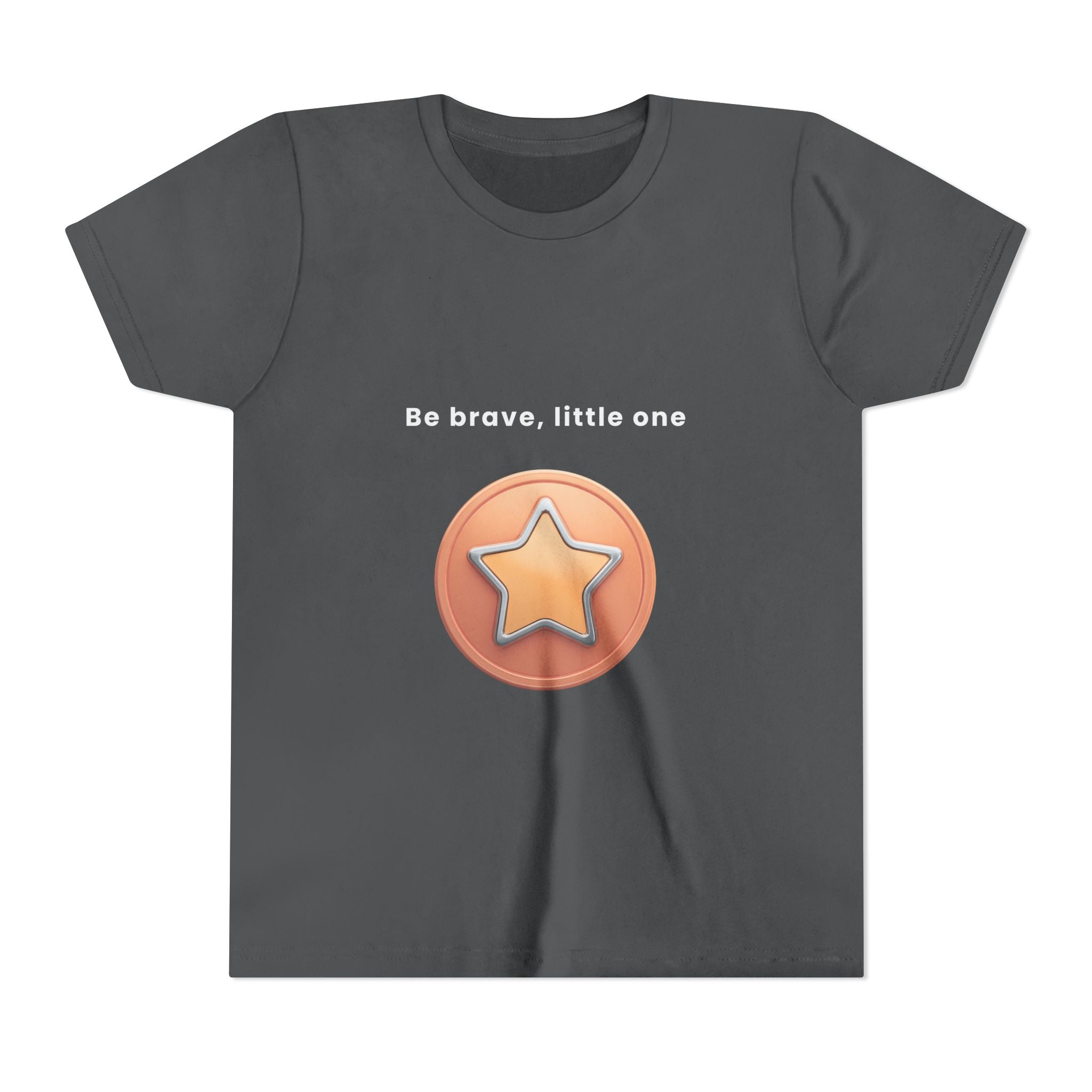 Be Brave Little One | Kids Motivational Graphic Bronze Star Badge T-Shirt