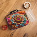Zinnia Burst Lunch Box - 3D Embroidery-Style Botanical Lunchbox motivational design
