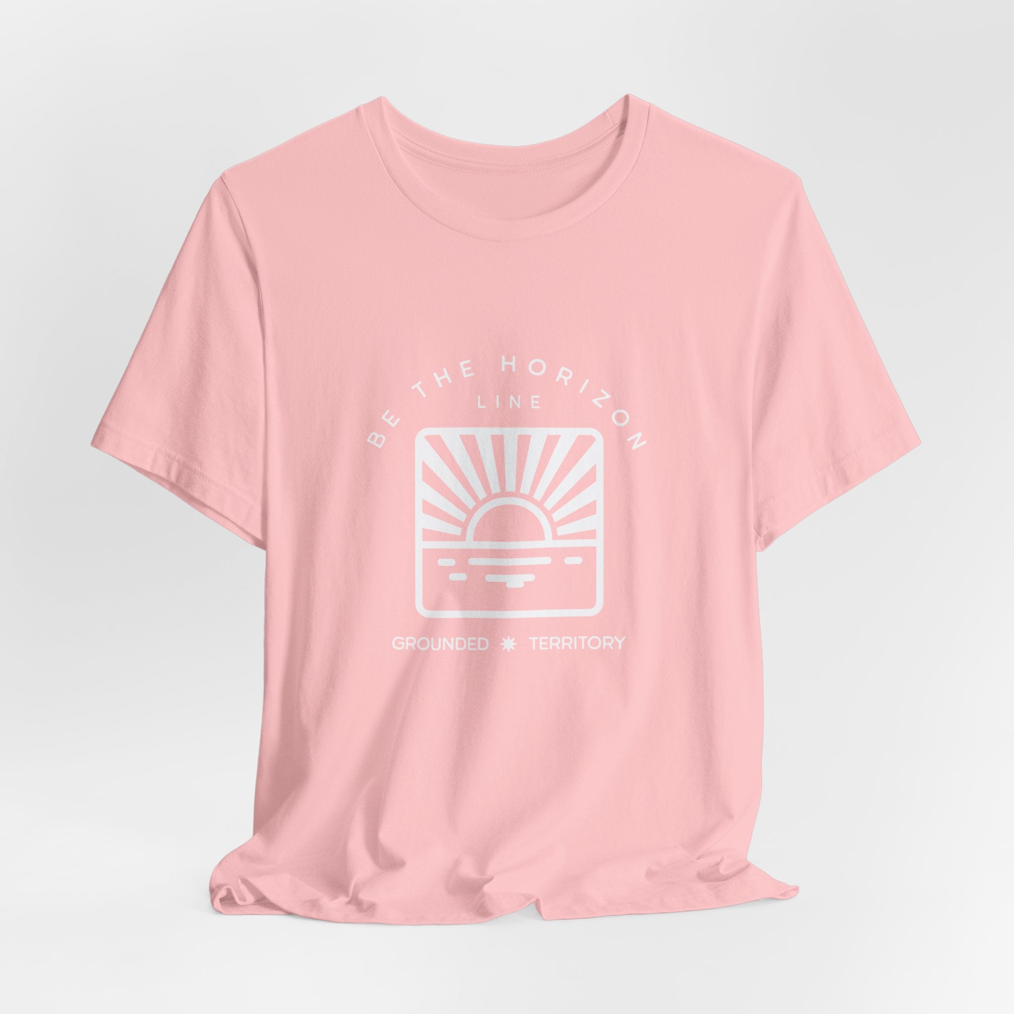 Be the horizon Line | Women's Motivational Graphic Batch Mountain Sunrise T-Shirt