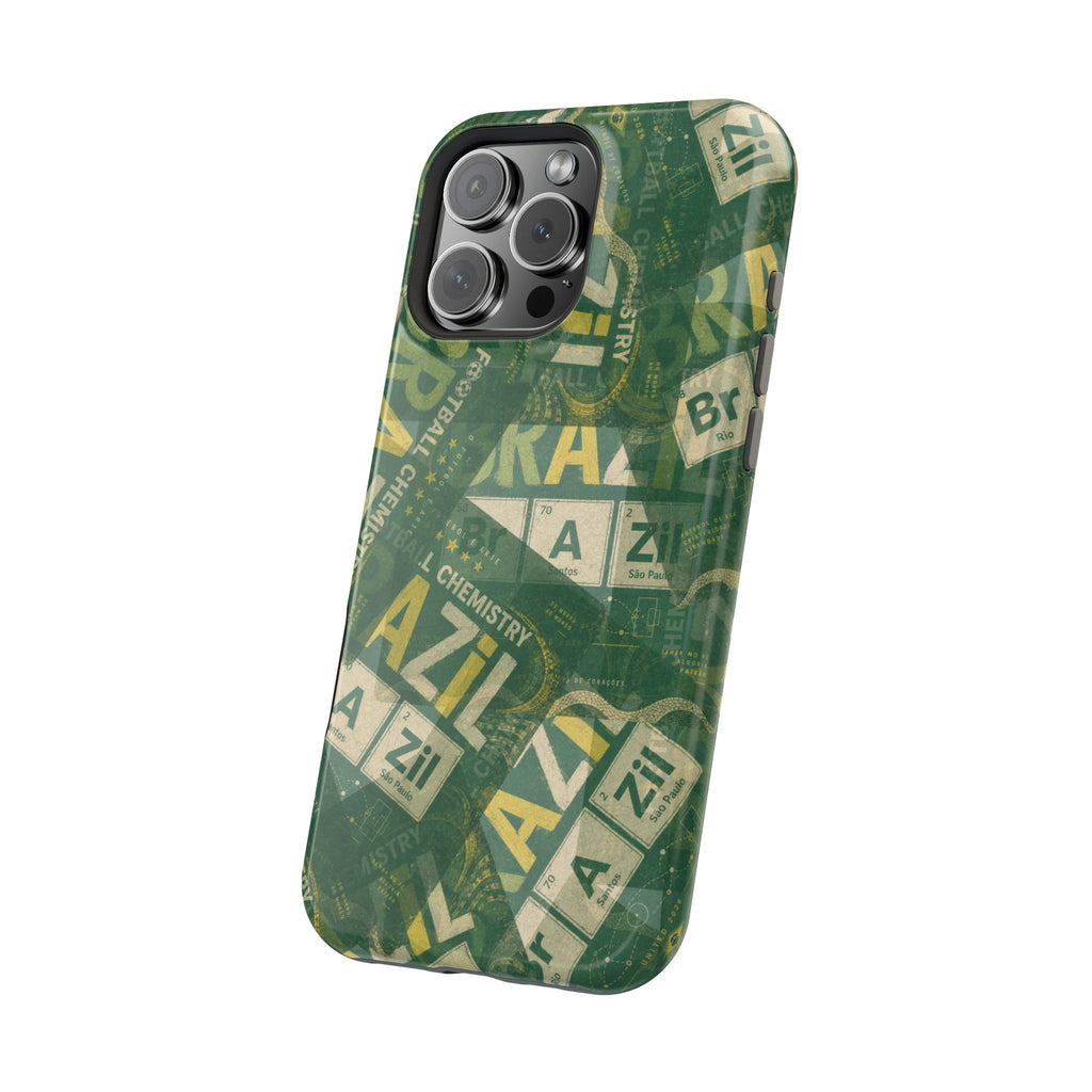 Brazil Football Phone Case | Green, gold, and chemistry.