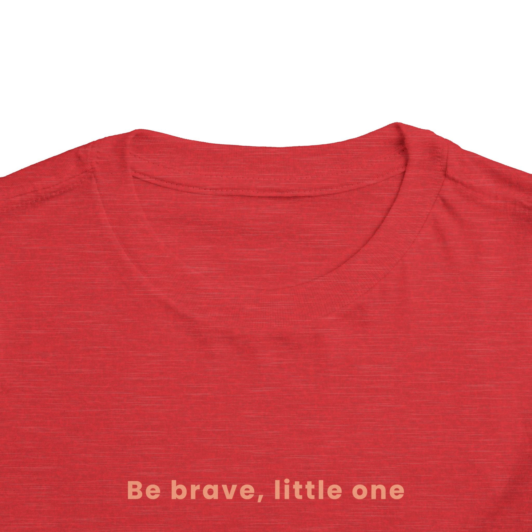 Be Brave Little One | Toddler Motivational Graphic White and Bronze Star Badge T-Shirt