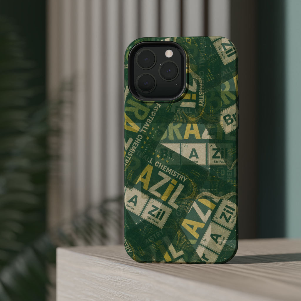 Brazil Football Phone Case | Green, gold, and chemistry.