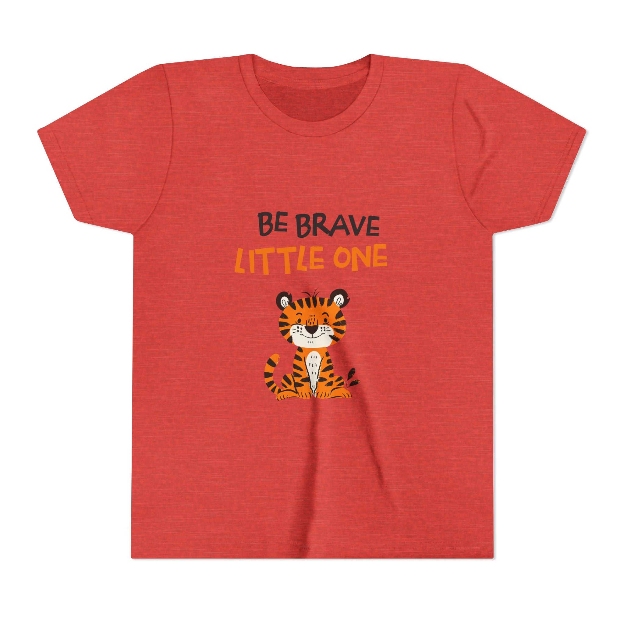 Be Brave Little One | Kids Motivational Graphic Cute Tiger T-Shirt