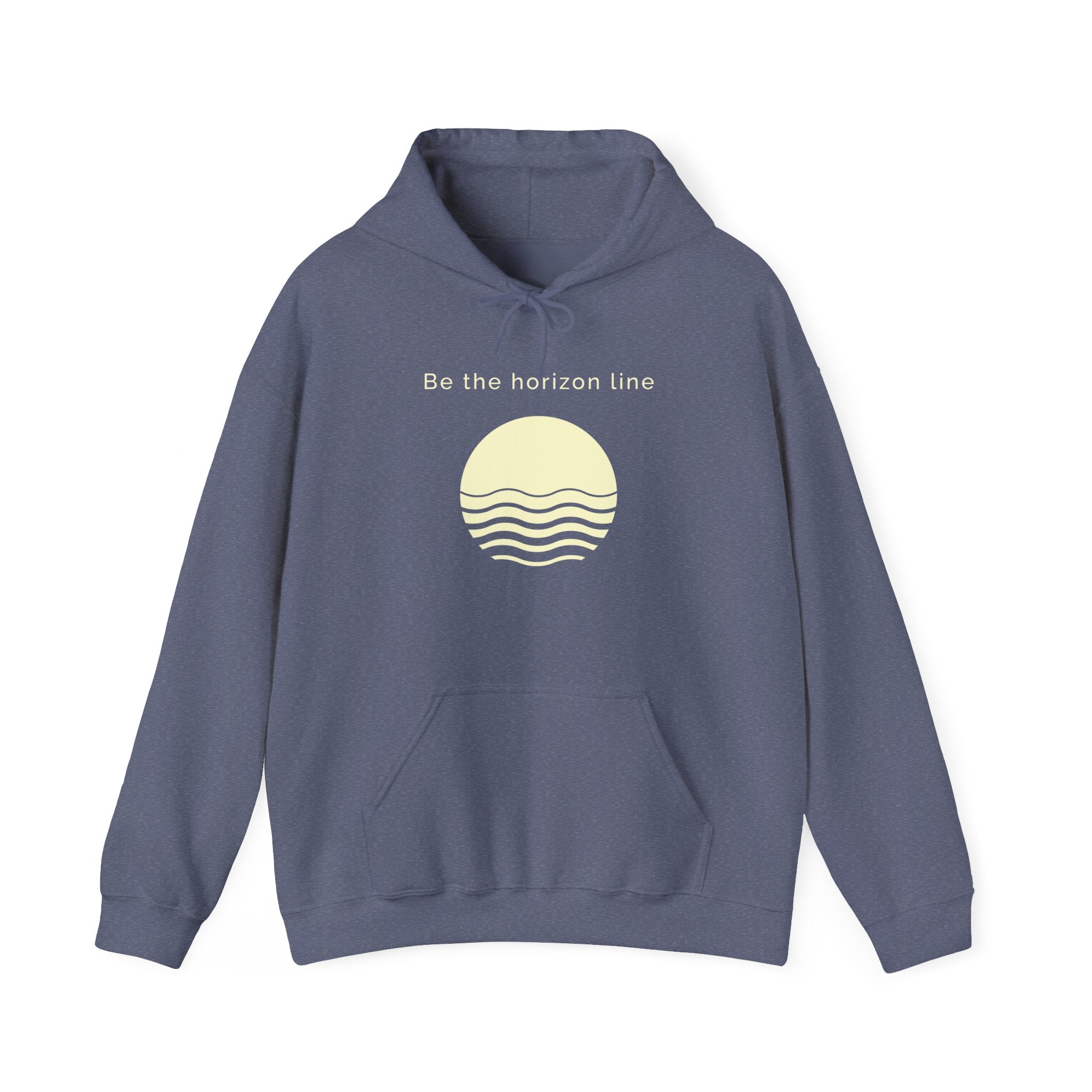 Be the horizon Line | Women's Motivational Graphic Circular Pastel Sunrise Hoodie