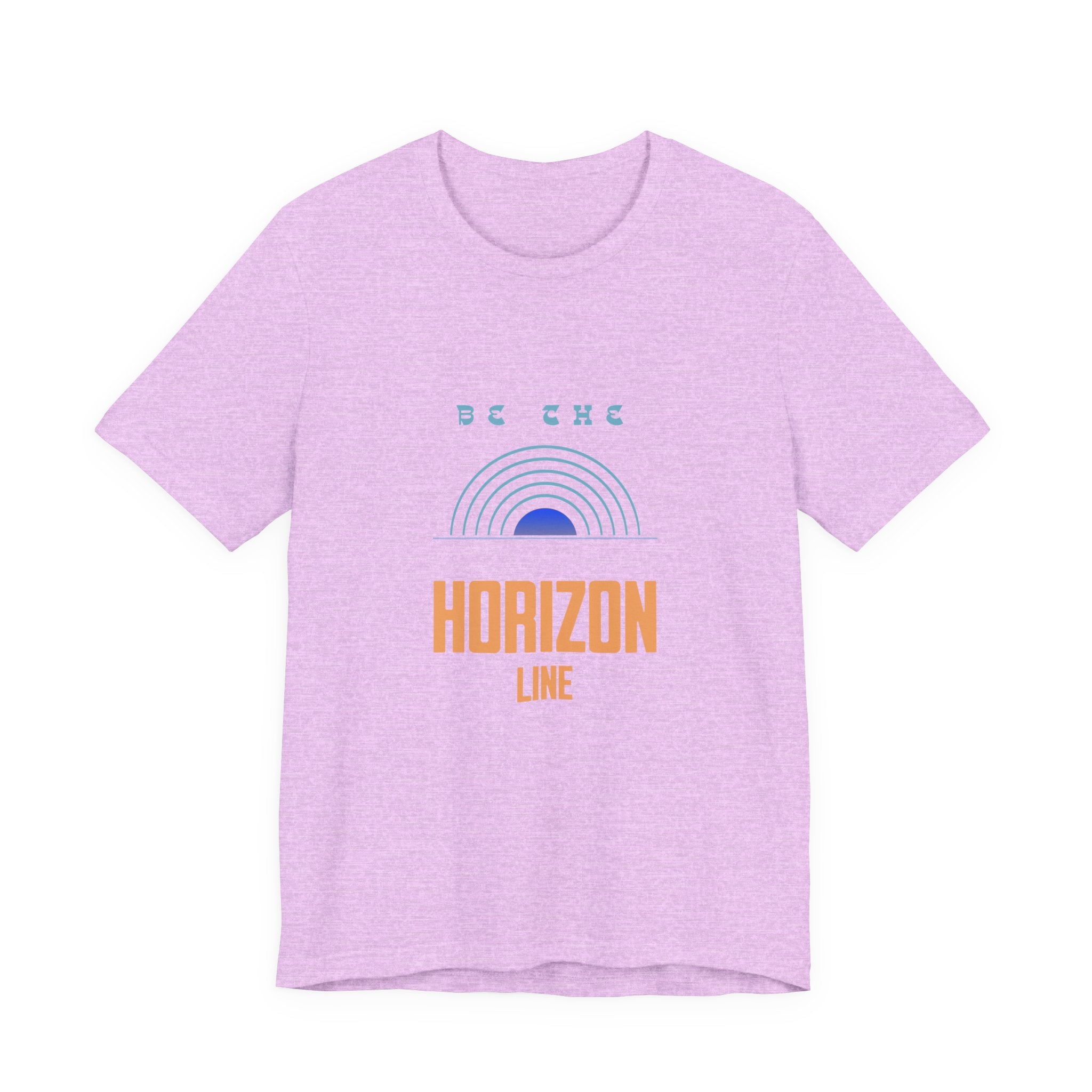Be the horizon Line | Women's Motivational Graphic Minimalistic Retro Sunrise T-Shirt