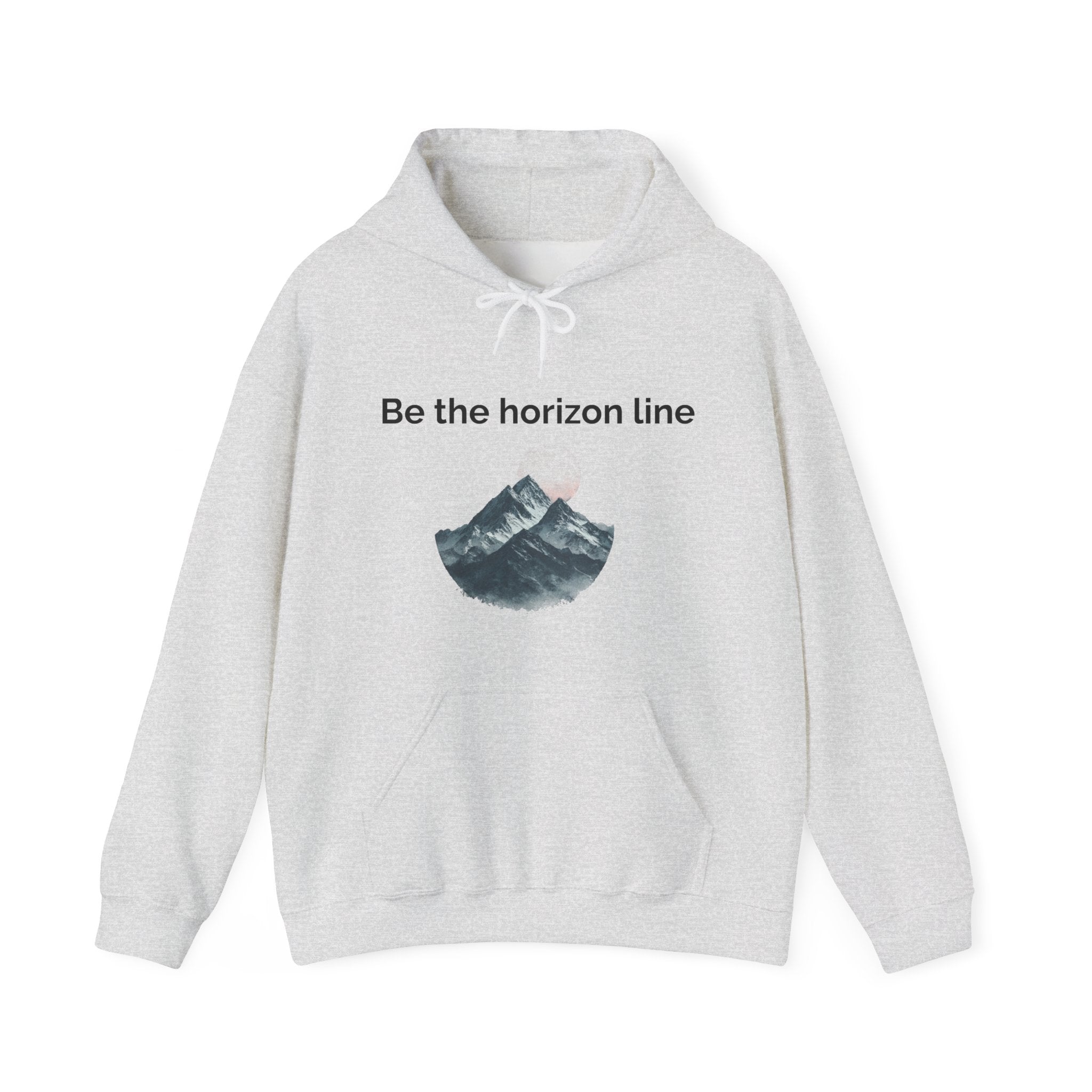 Be the horizon Line | Women's Motivational Graphic Mountain Wave Sunrise Hoodie