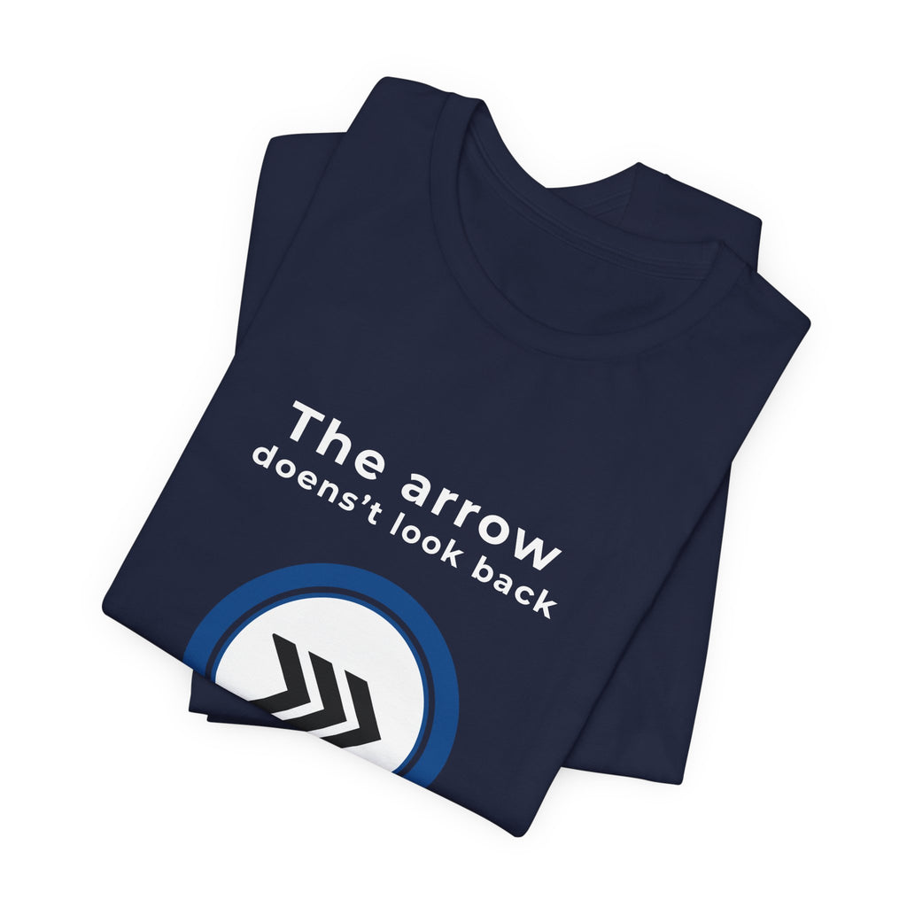 Arrow Circle Graphic Tee — Minimalist Directional Logo T-Shirt