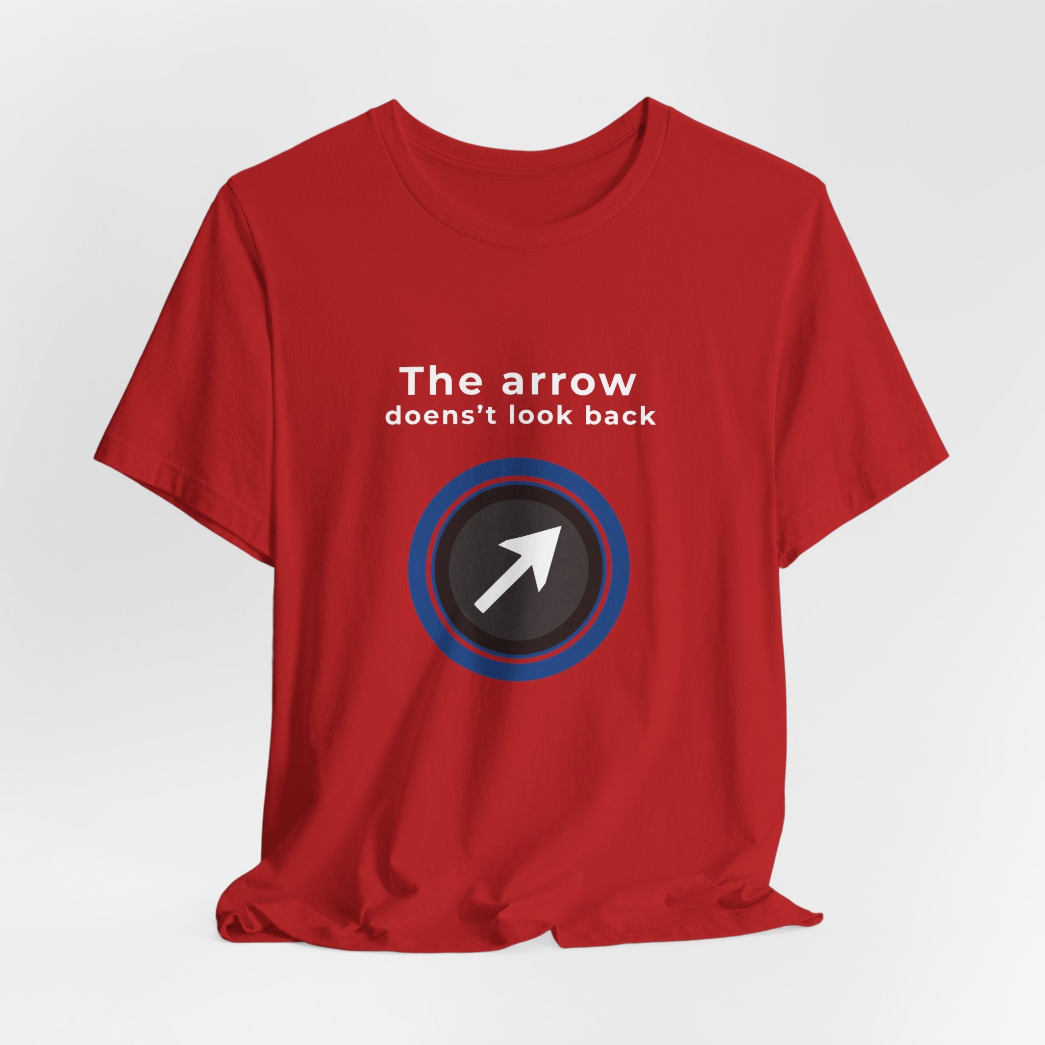 The Arrow Doesn't Look Back | Men's Motivational Graphic Arrcher Arrow T-Shirt