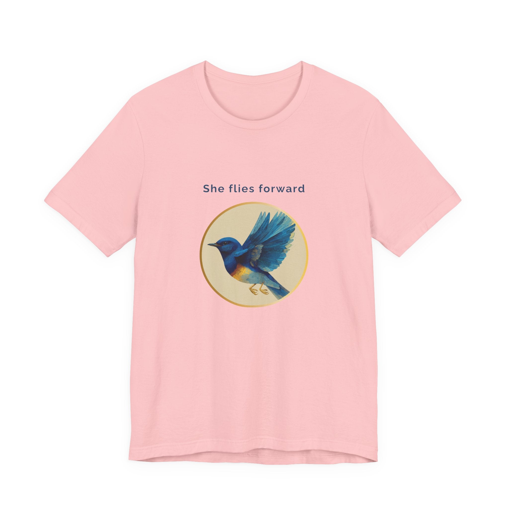 She Flies Forward | Women's Motivational Graphic Deep Horizon T-Shirt