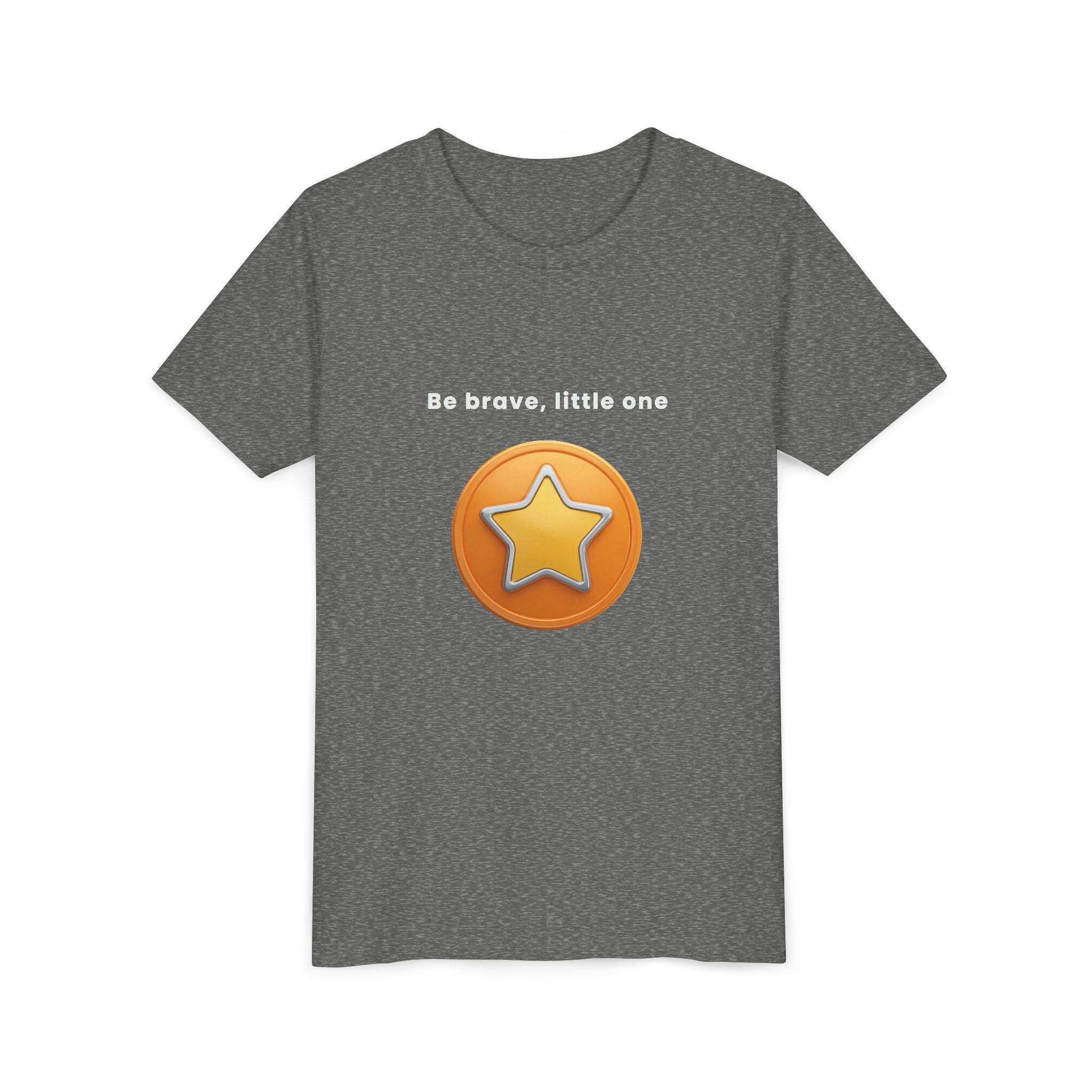 Be Brave Little One | Kids Motivational Graphic Golden Star Badge T-Shirt