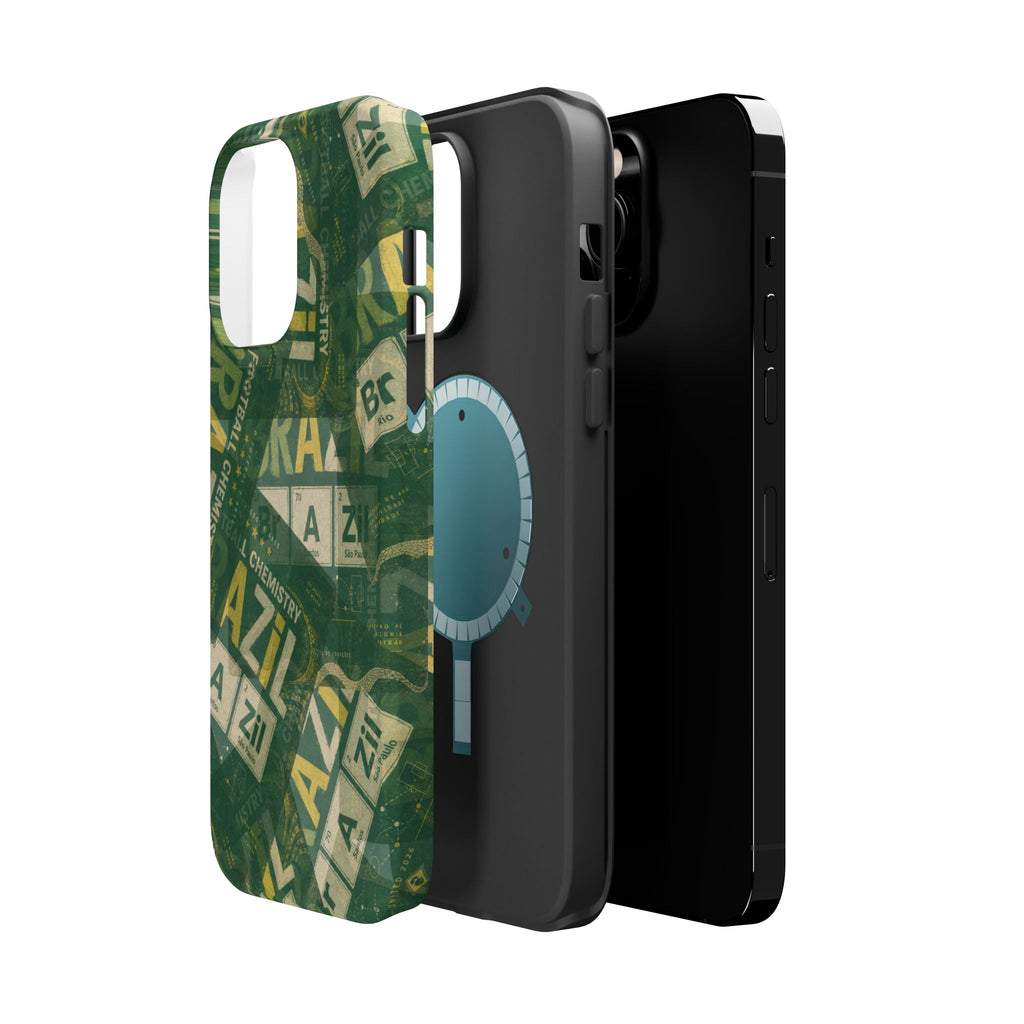 Brazil Football Phone Case | Green, gold, and chemistry.
