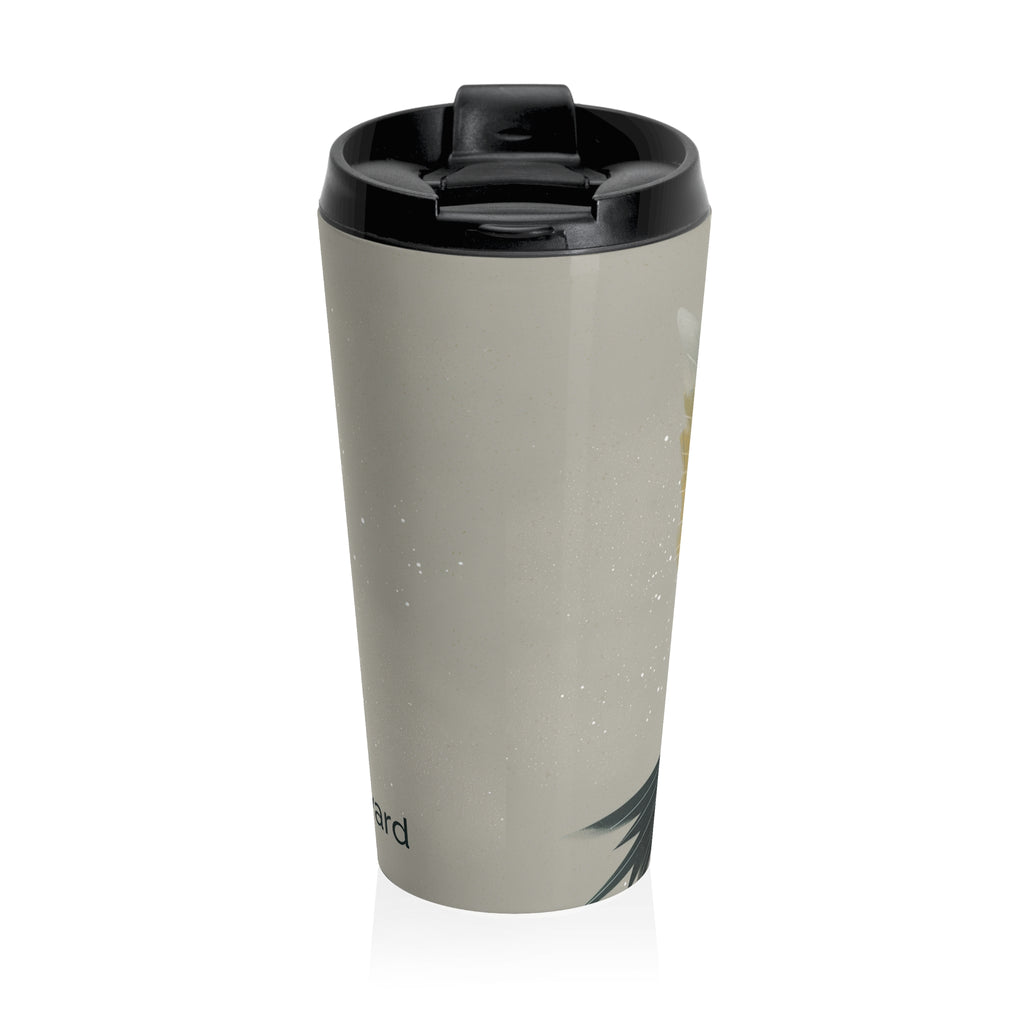 She Flies Forward Stainless Steel Travel Mug | Motivational Graphic Quiet Lift