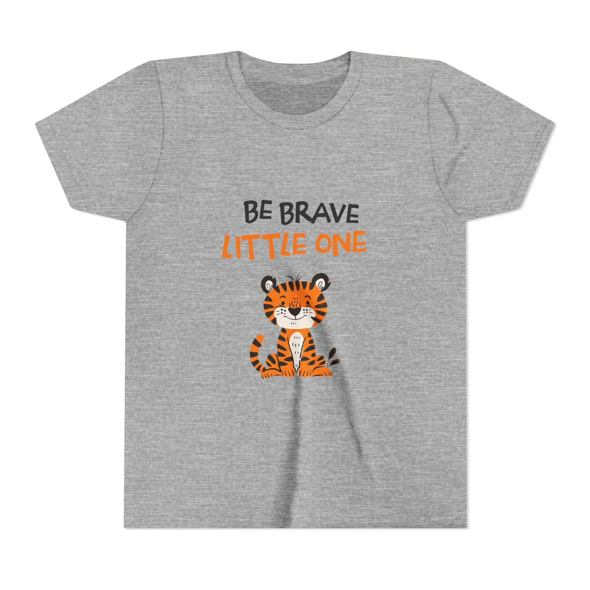 Be Brave Little One | Kids Motivational Graphic Cute Tiger T-Shirt
