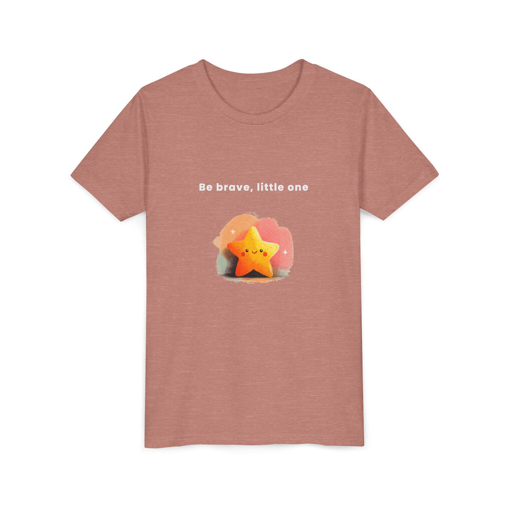 Be Brave Little One | Kids Motivational Graphic Soft Smile Star T-Shirt