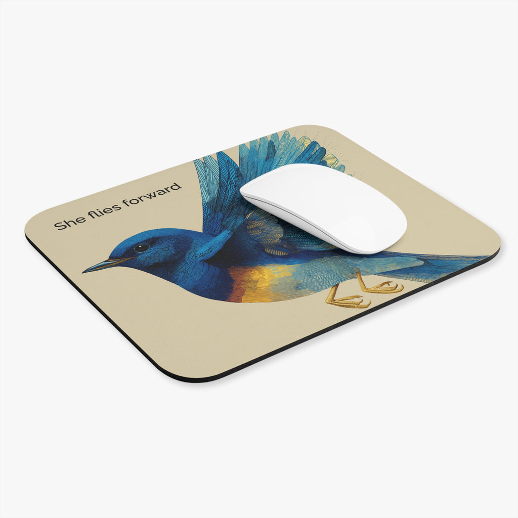 She Flies Forward Mousepad | Motivational Graphic Deep Horizon