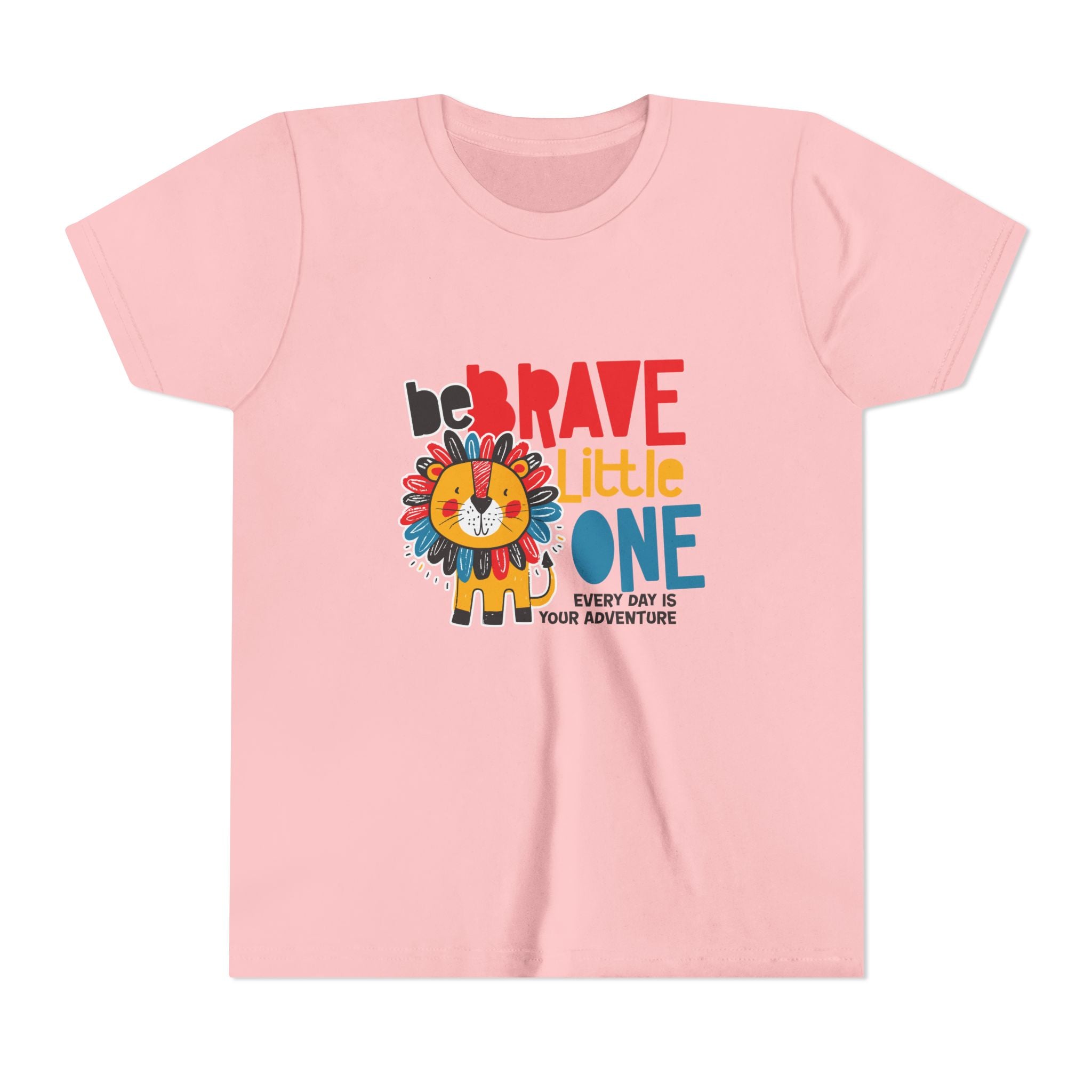 Be Brave Little One | Kids Motivational Graphic Cute Colourful Lion T-Shirt