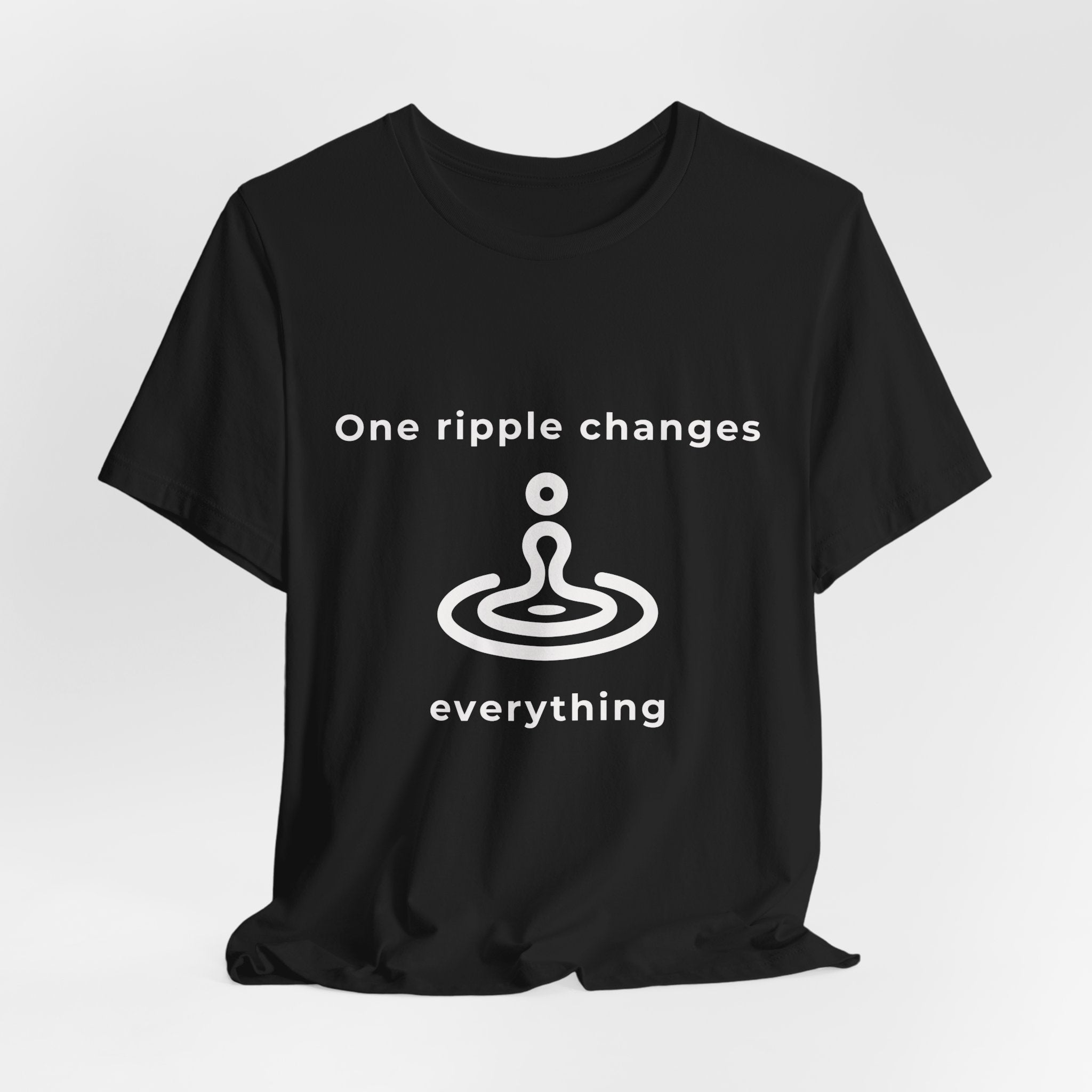 One ripple changes everything | Men's Motivational Graphic Water Ripple T-Shirt