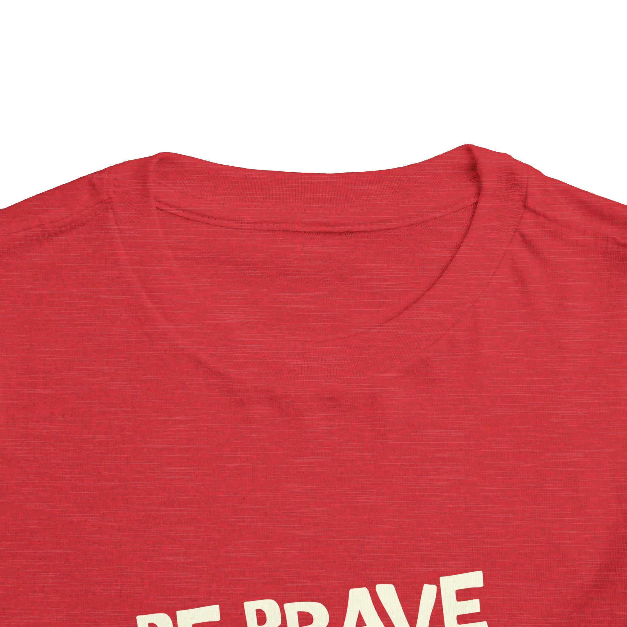 Be Brave Little One | Toddler Motivational Graphic Tiger Floral Garden T-Shirt