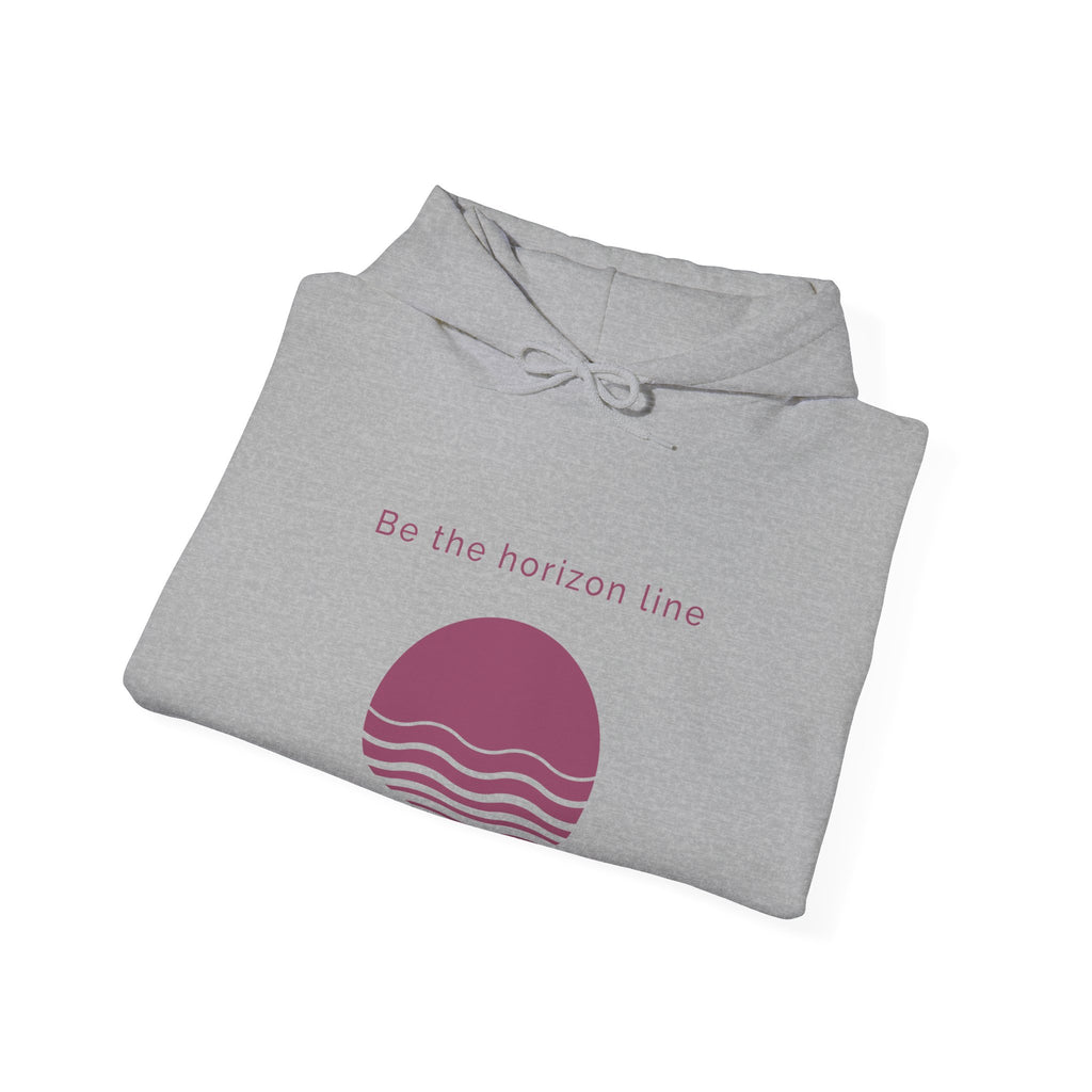 Be the horizon Line | Women's Motivational Graphic Circular Pastel Sunrise Hoodie