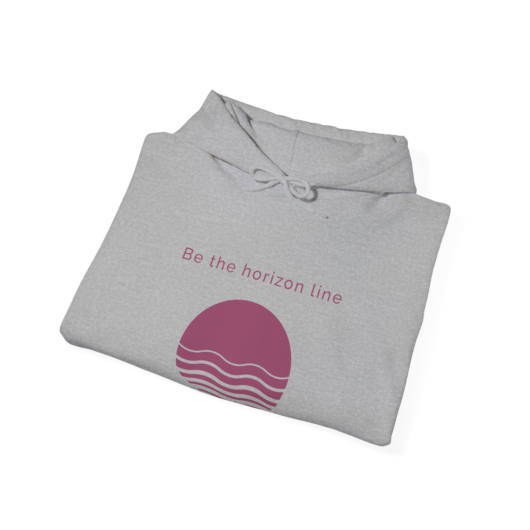 Be the horizon Line | Women's Motivational Graphic Circular Pastel Sunrise Hoodie