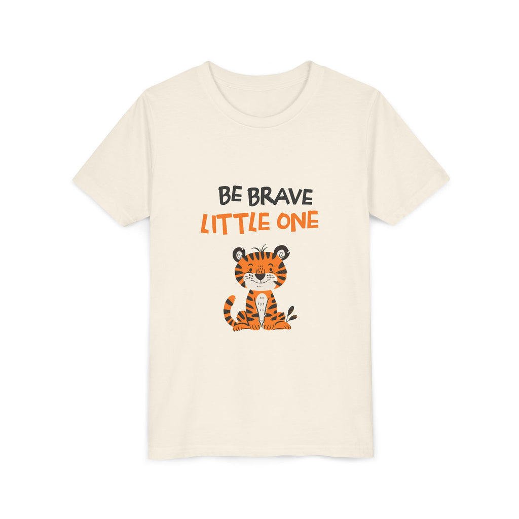 Be Brave Little One | Kids Motivational Graphic Cute Tiger T-Shirt