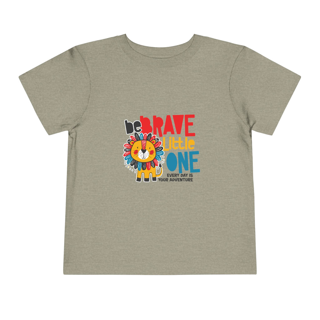 Be Brave Little One | Toddler Motivational Graphic Cute Colourful Lion T-Shirt