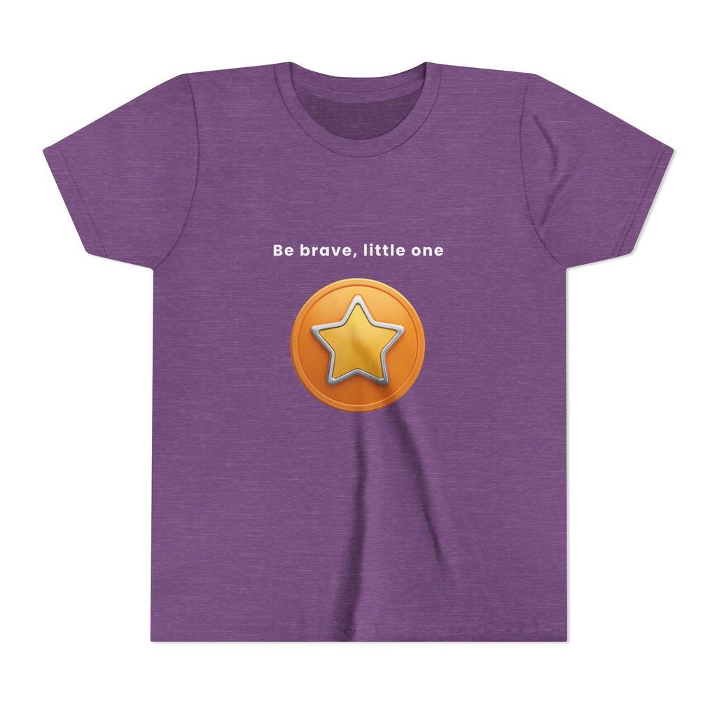 Be Brave Little One | Kids Motivational Graphic Golden Star Badge T-Shirt