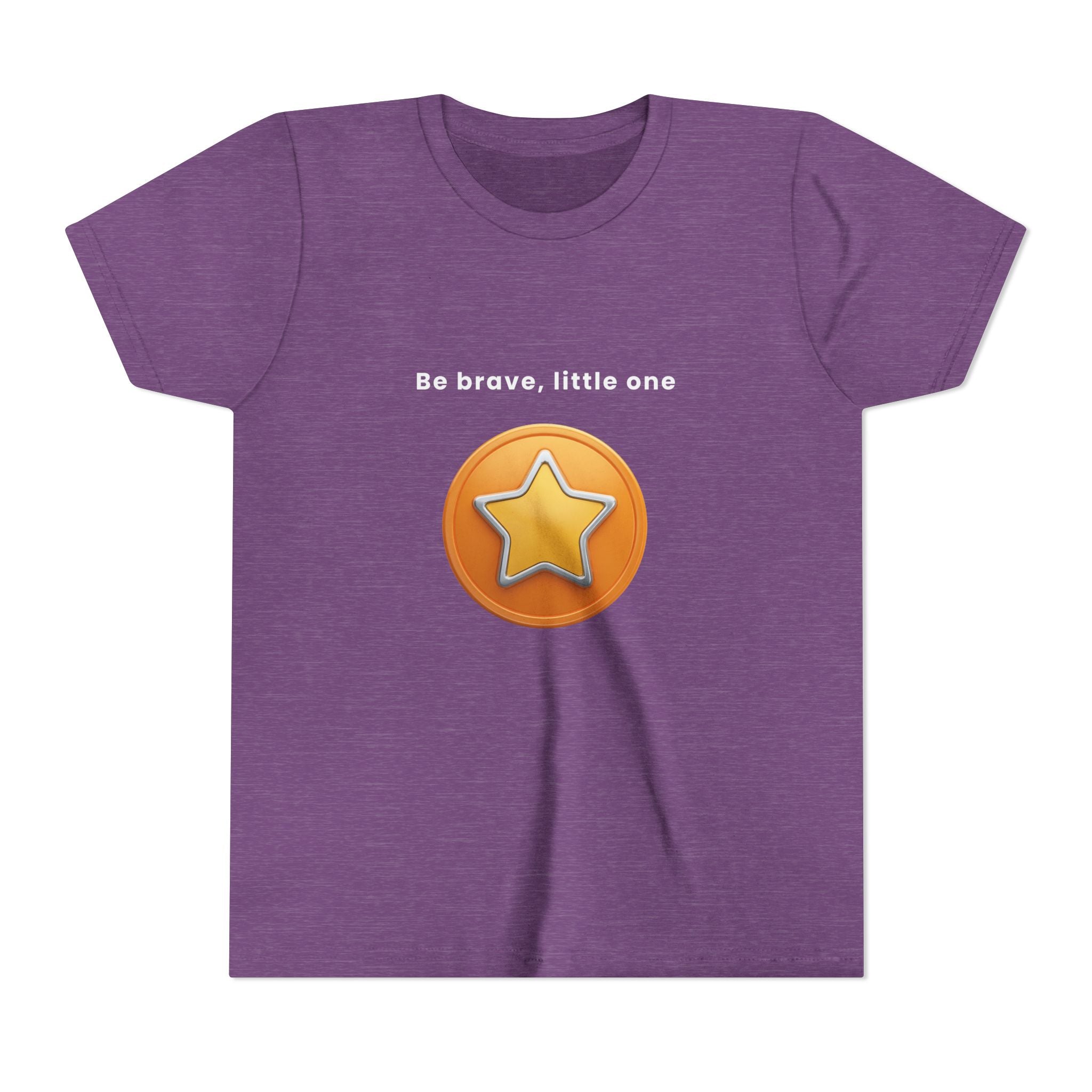 Be Brave Little One | Kids Motivational Graphic Golden Star Badge T-Shirt