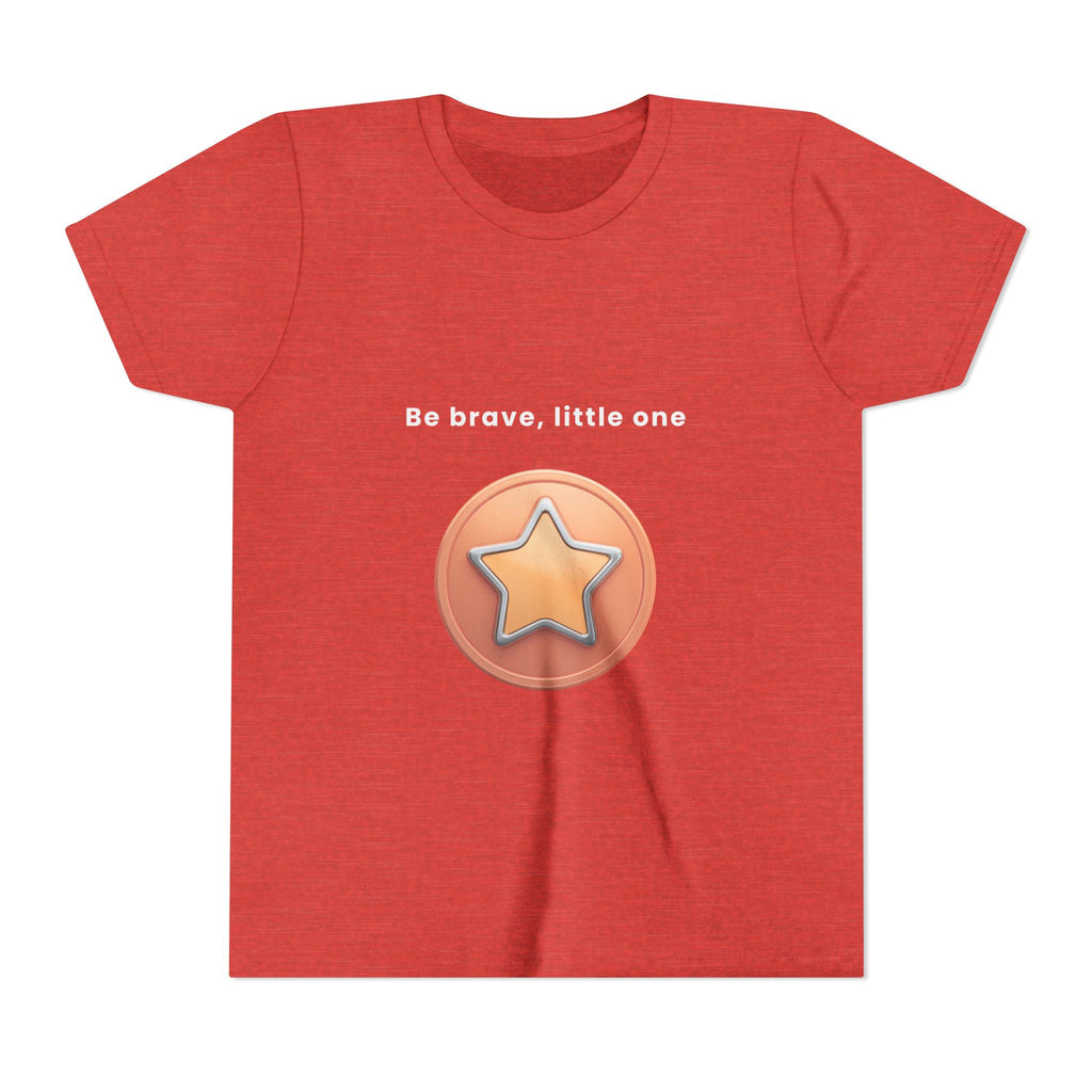 Be Brave Little One | Kids Motivational Graphic Bronze Star Badge T-Shirt