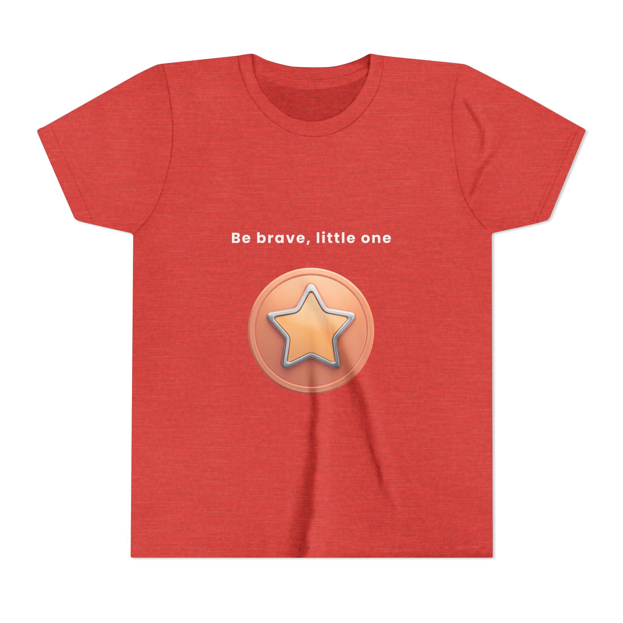 Be Brave Little One | Kids Motivational Graphic Bronze Star Badge T-Shirt