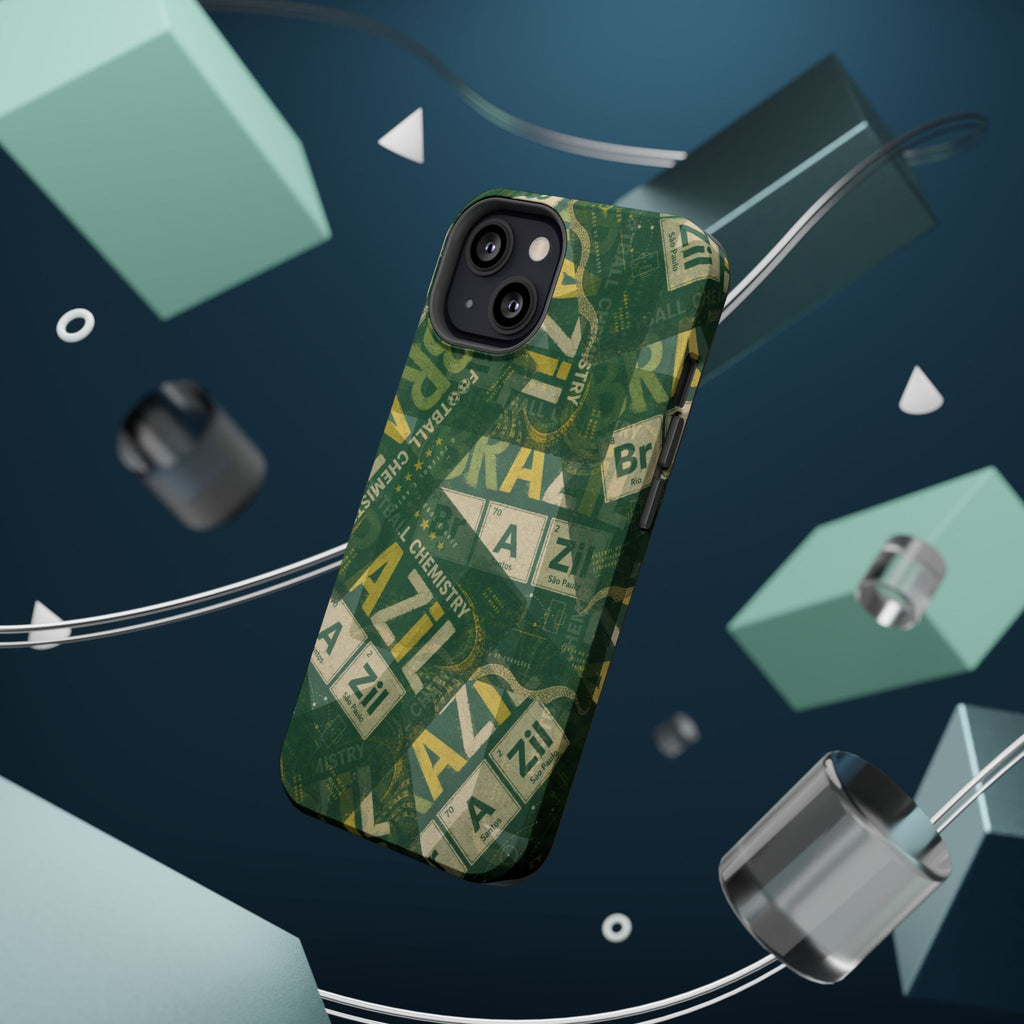Brazil Football Phone Case | Green, gold, and chemistry.