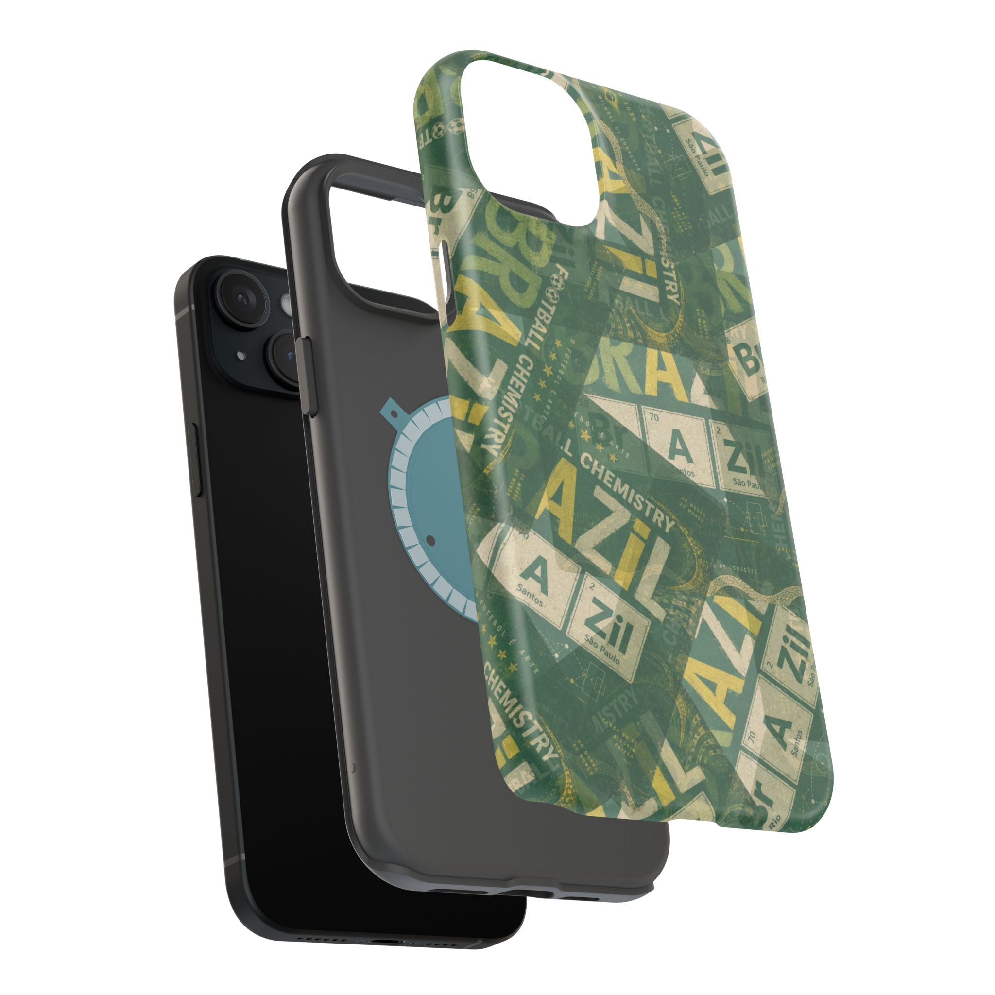 Brazil Football Phone Case | Green, gold, and chemistry.