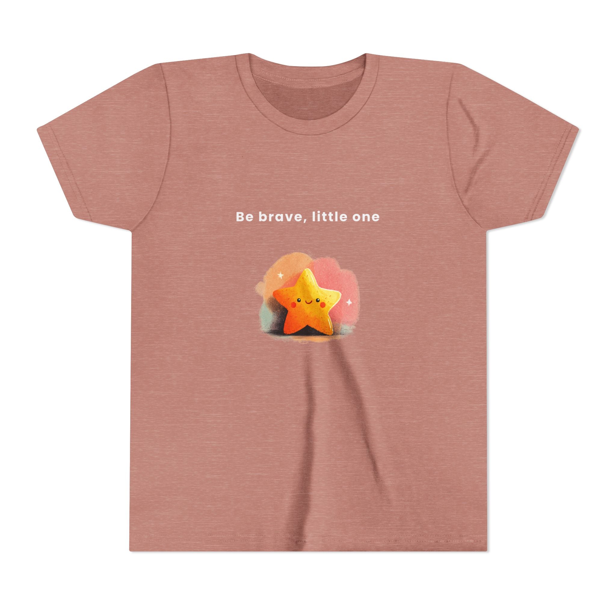 Be Brave Little One | Kids Motivational Graphic Soft Smile Star T-Shirt