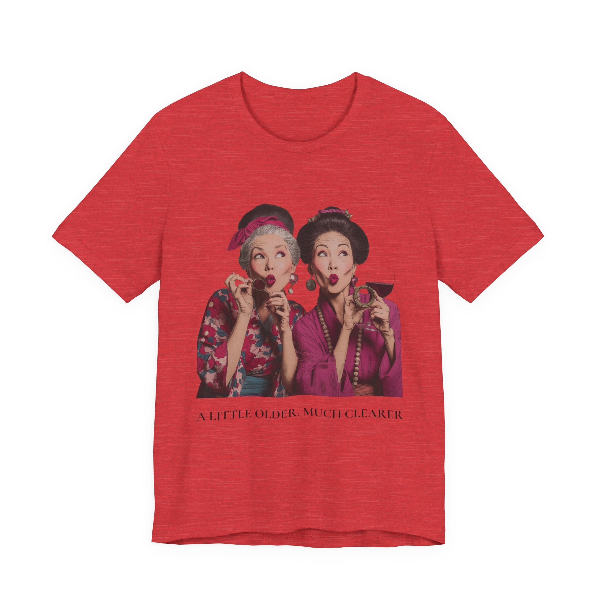 A Little Older Much Clearer | Women's Motivational Graphic Retro Woman Cocktail T-Shirt